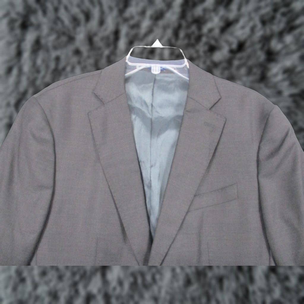 Peter Millar Peter Millar Sport Coat Mens 42R Gray 100% Wool Two-Button Notch Lapel Suit Jacket Romania Mens Size 42R - 1 Thumbnail