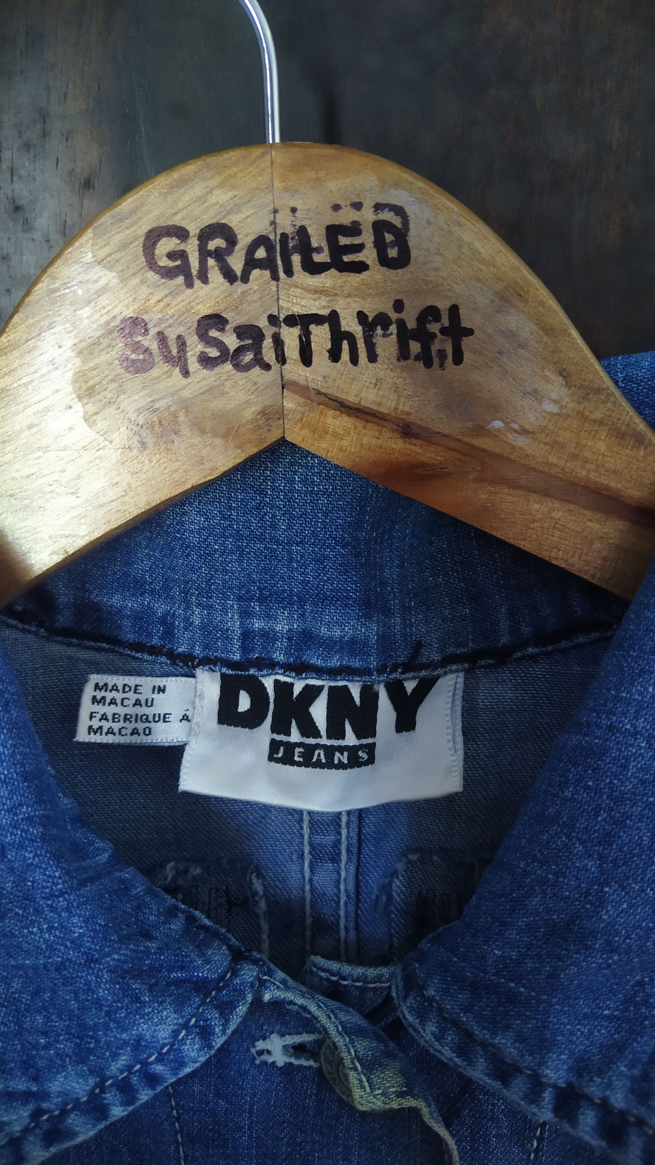 Donna Karan Vintage 90s DKNY Jeans Denim Chore Coat Jacket Size US M / EU 48-50 / 2 - 3 Thumbnail