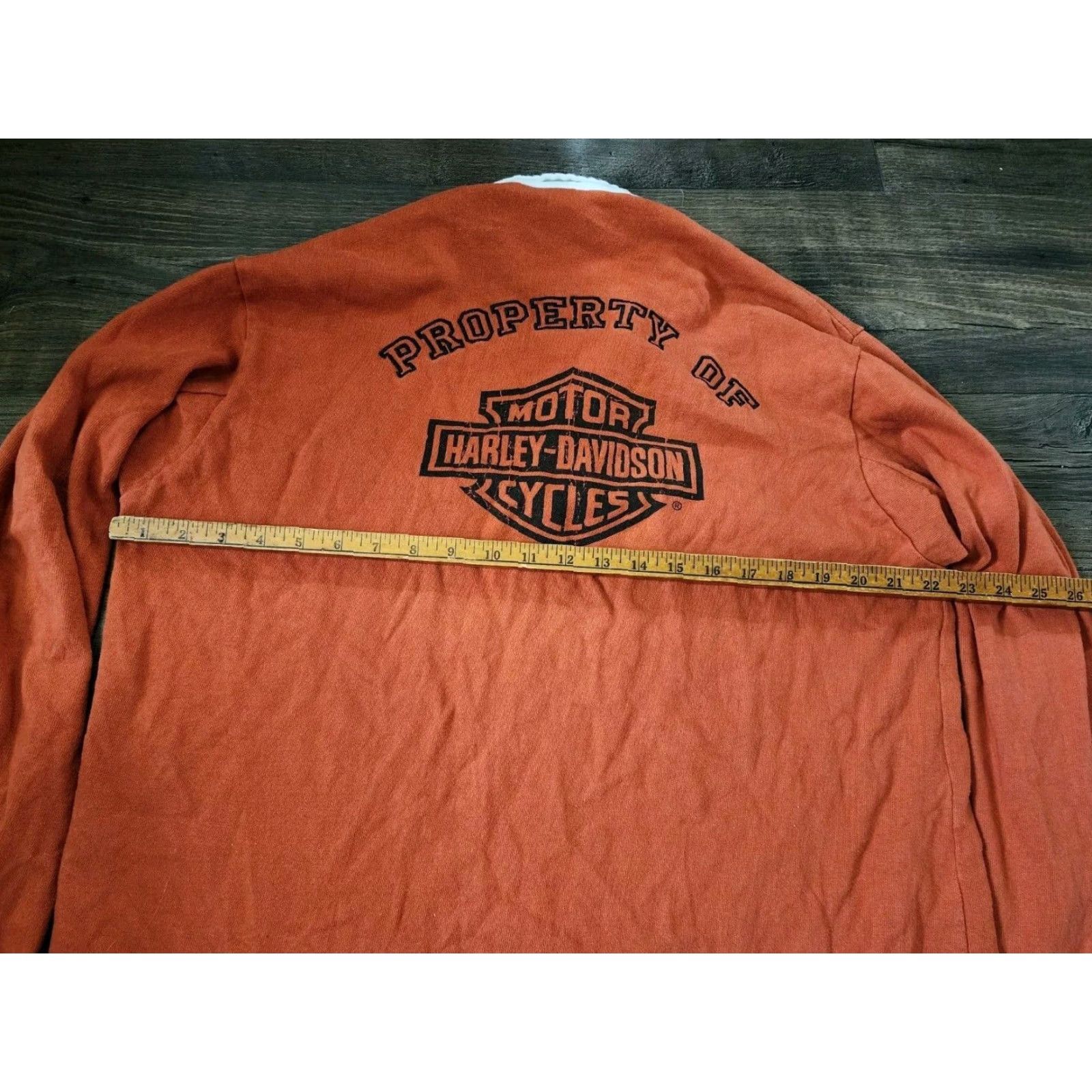 Harley Davidson VINTAGE Harley-Davidson Mens Orange Polo Shirt Long Sleeve M Size US M / EU 48-50 / 2 - 3 Thumbnail
