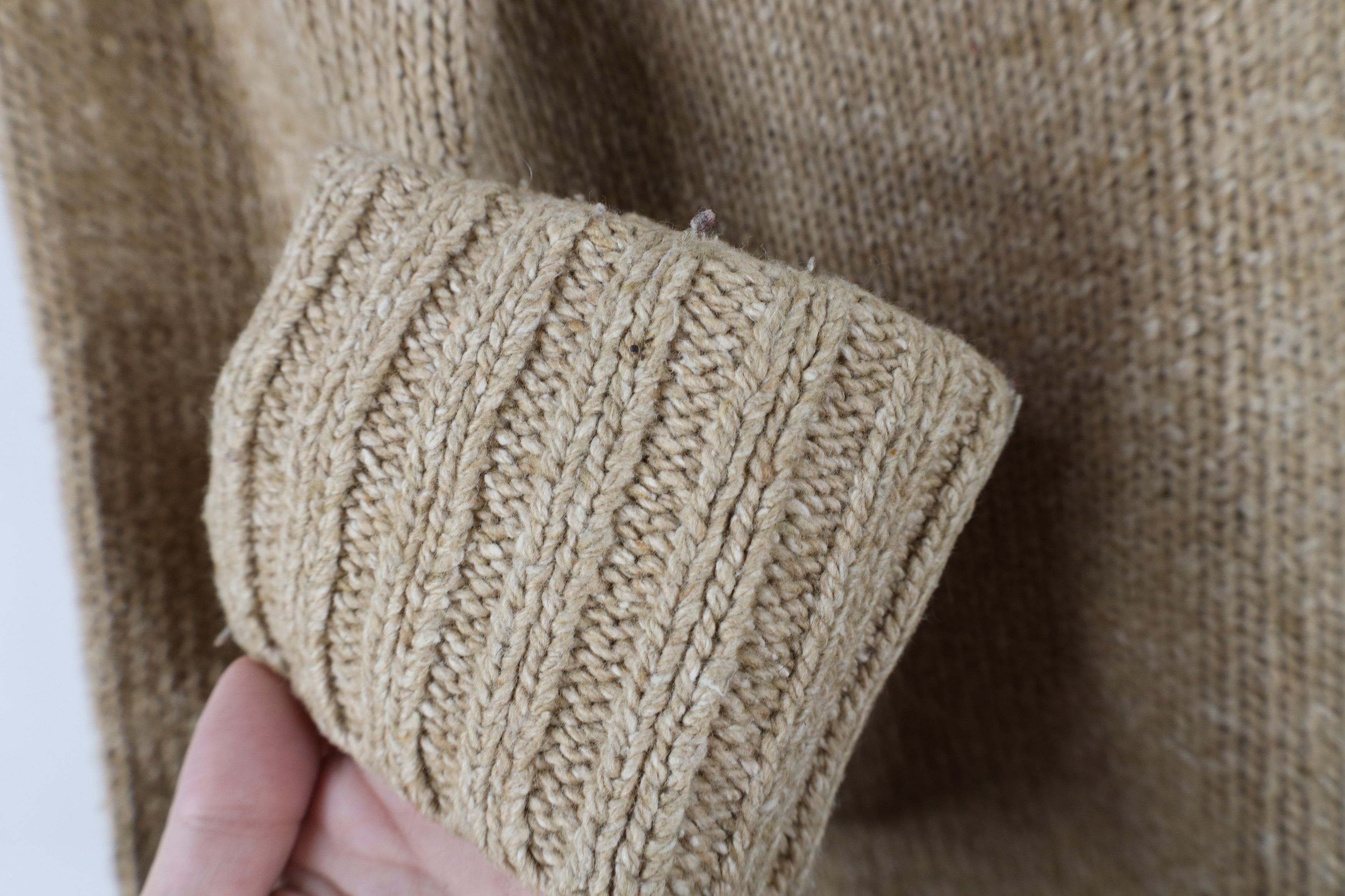 J.Crew × Vintage Vintage Y2K 90s J Crew Chunky Marled Knit Sweater Beige Size M / US 6-8 / IT 42-44 - 5 Thumbnail