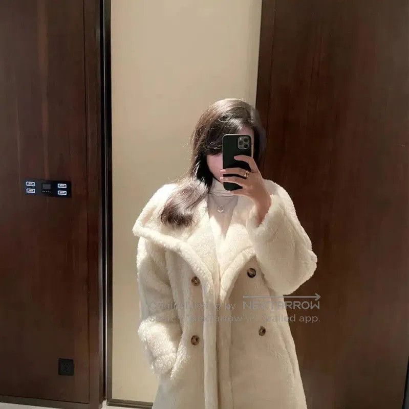 Max Mara MaxMara Cream Alpaca Wool Women’s Coat . Size S / US 4 / IT 40 - 9 Thumbnail