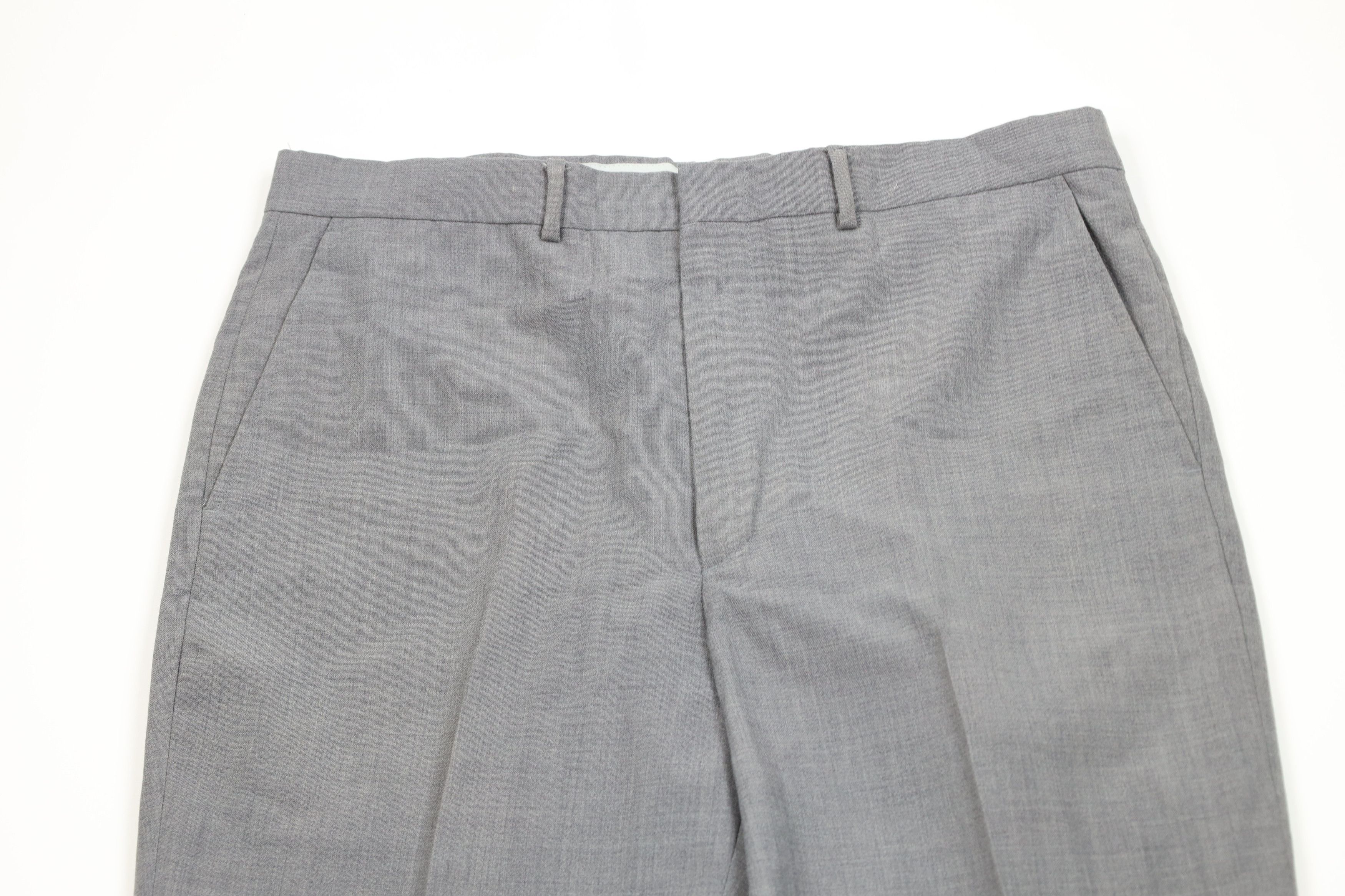 Vintage Vintage 90s Streetwear Wool Blend Wide Leg Chino Pants Gray Size US 36 / EU 52 - 2 Thumbnail