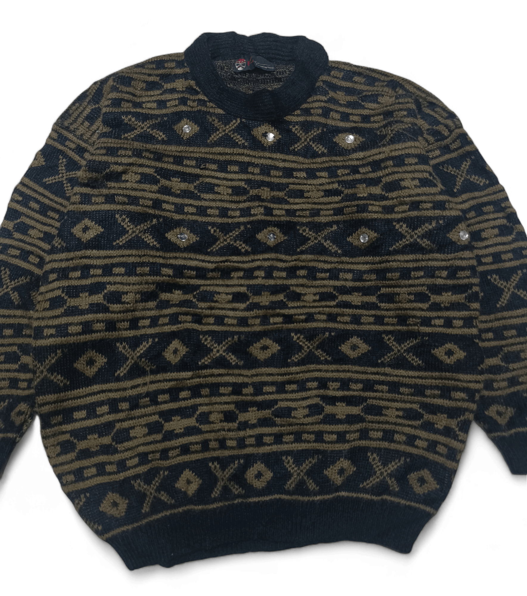 Other Vintage 90s KAZUKI Ethnic Aztec Motifs Mohair Knit Sweater Size US M / EU 48-50 / 2 - 4 Thumbnail
