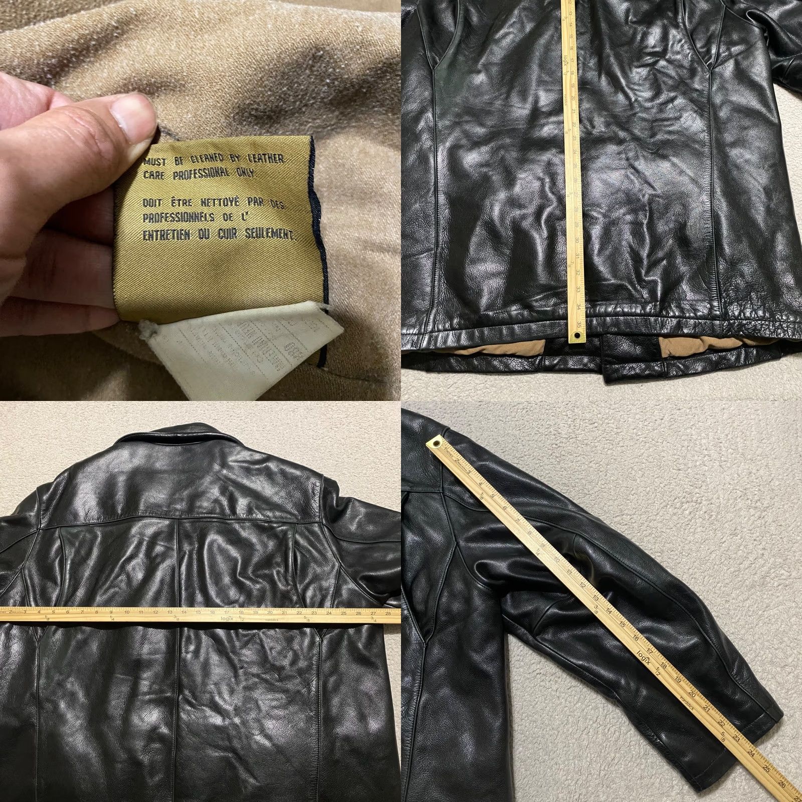 Vintage Marc New York Jacket Mens XL Black Leather Button Front Pockets Lined Outdoor Size US XL / EU 56 / 4 - 8 Thumbnail