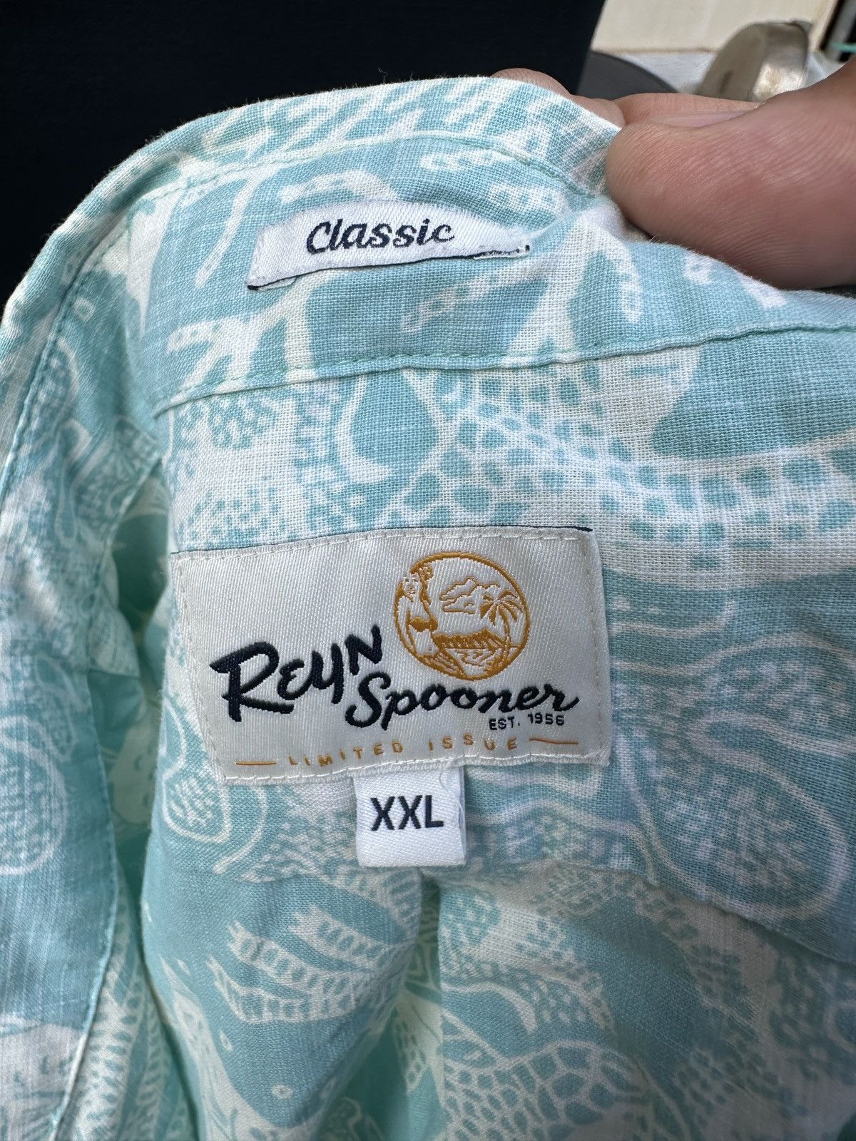 Reyn Spooner PreOwned Reyn Spooner Hawaiian Print Green Men's XXL Size US XXL / EU 58 / 5 - 4 Thumbnail