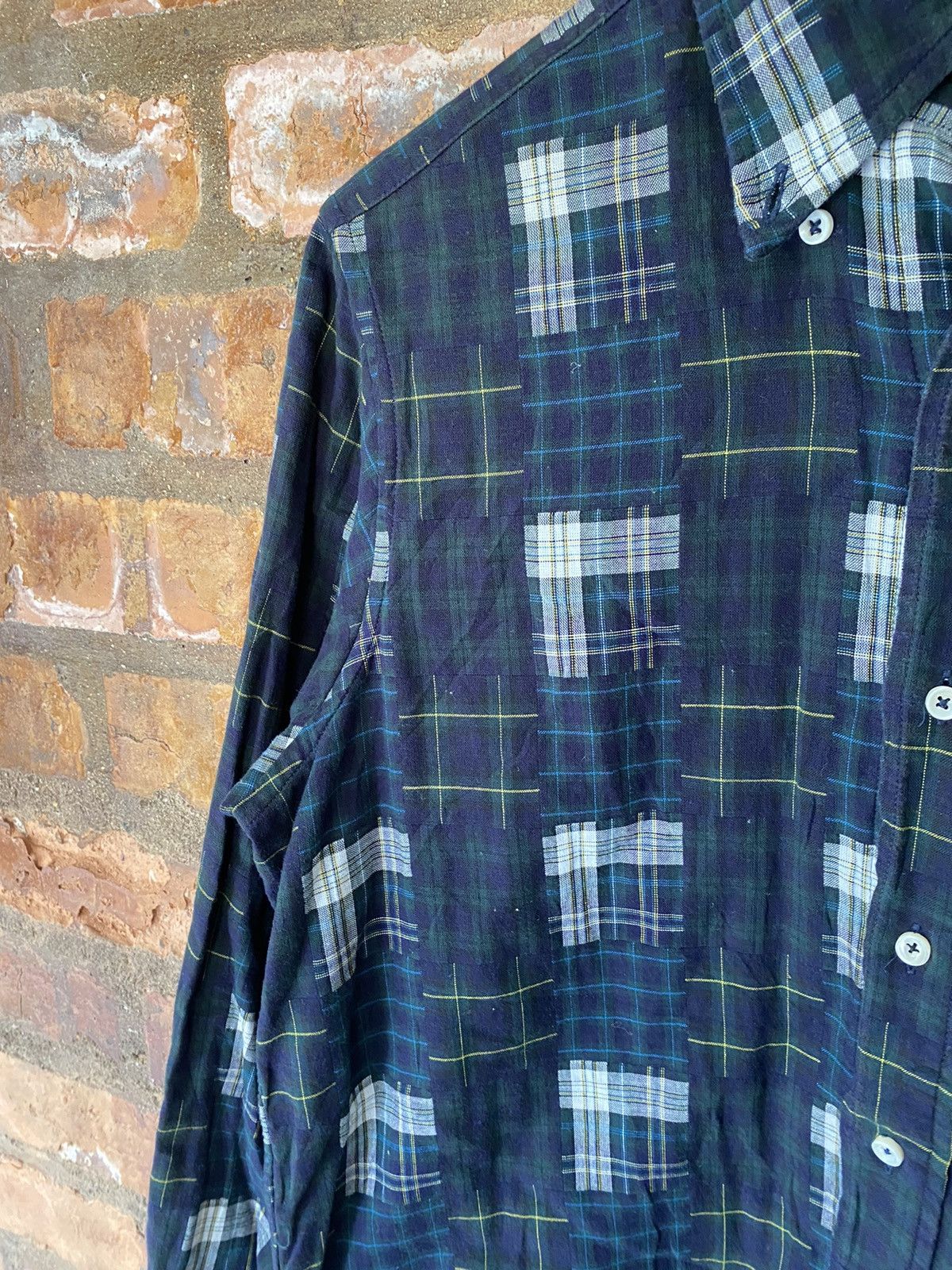 Beams Plus × Needles 2000s JIPIJAPA X Beams Patchwork shirt Size US M / EU 48-50 / 2 - 6 Thumbnail