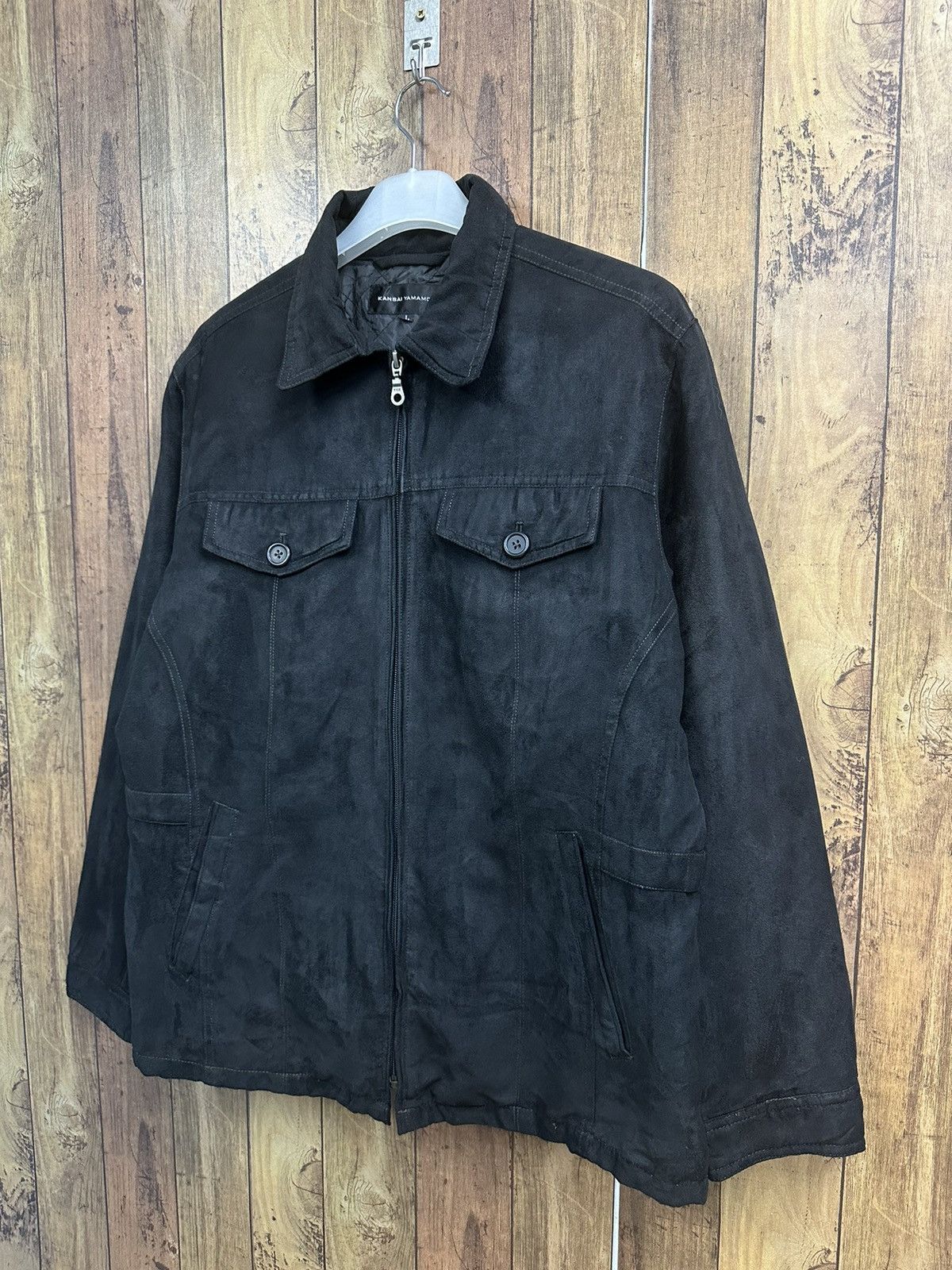 Kansai Yamamoto Vintage Kansai Yamamoto Soft Suede Winter Flannel Z41 Size US L / EU 52-54 / 3 - 3 Thumbnail