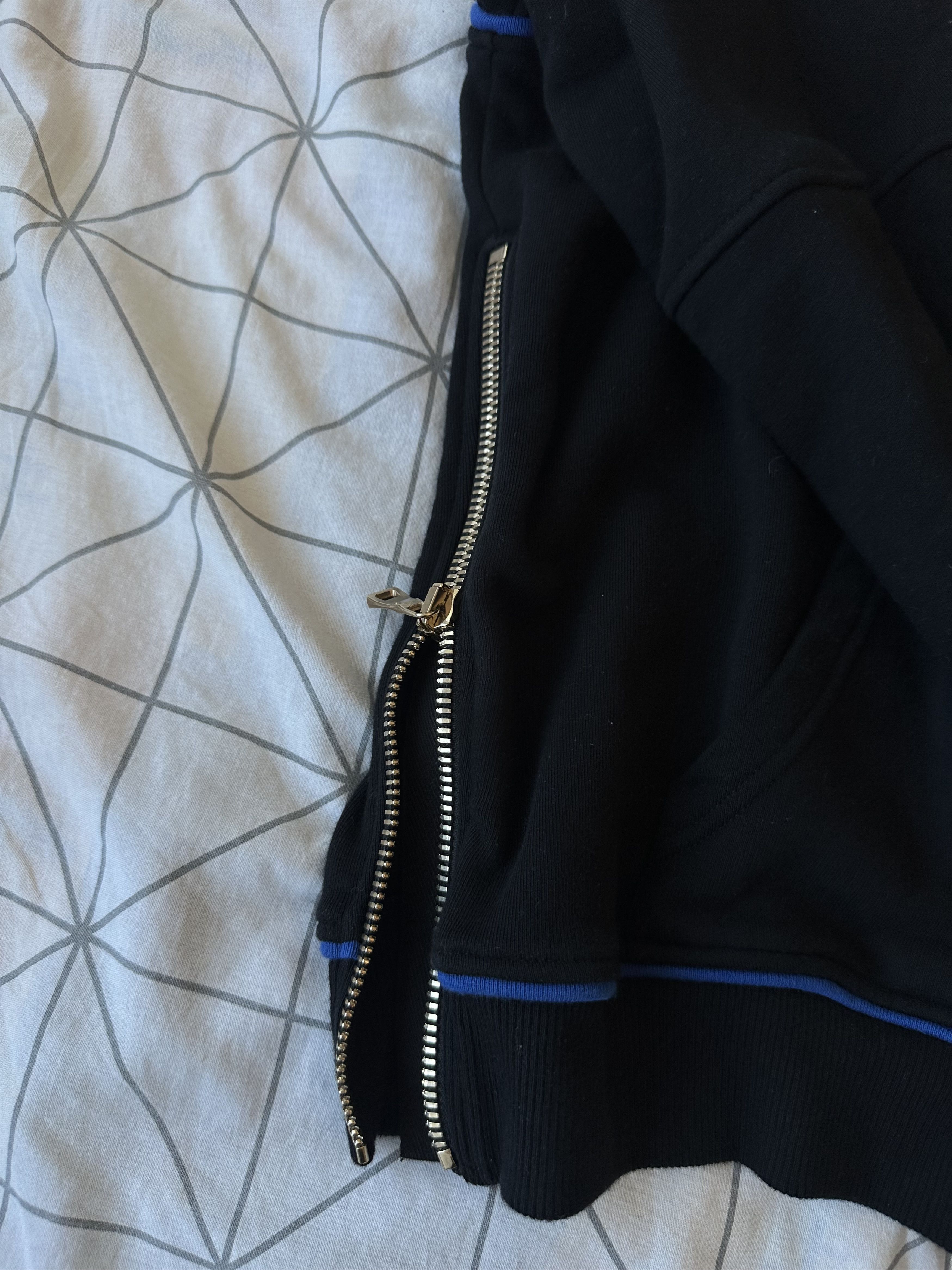 Balmain SS17 Balmain Biker Multi Zip Heavy Hoodie Orange/Black Size US XL / EU 56 / 4 - 6 Thumbnail