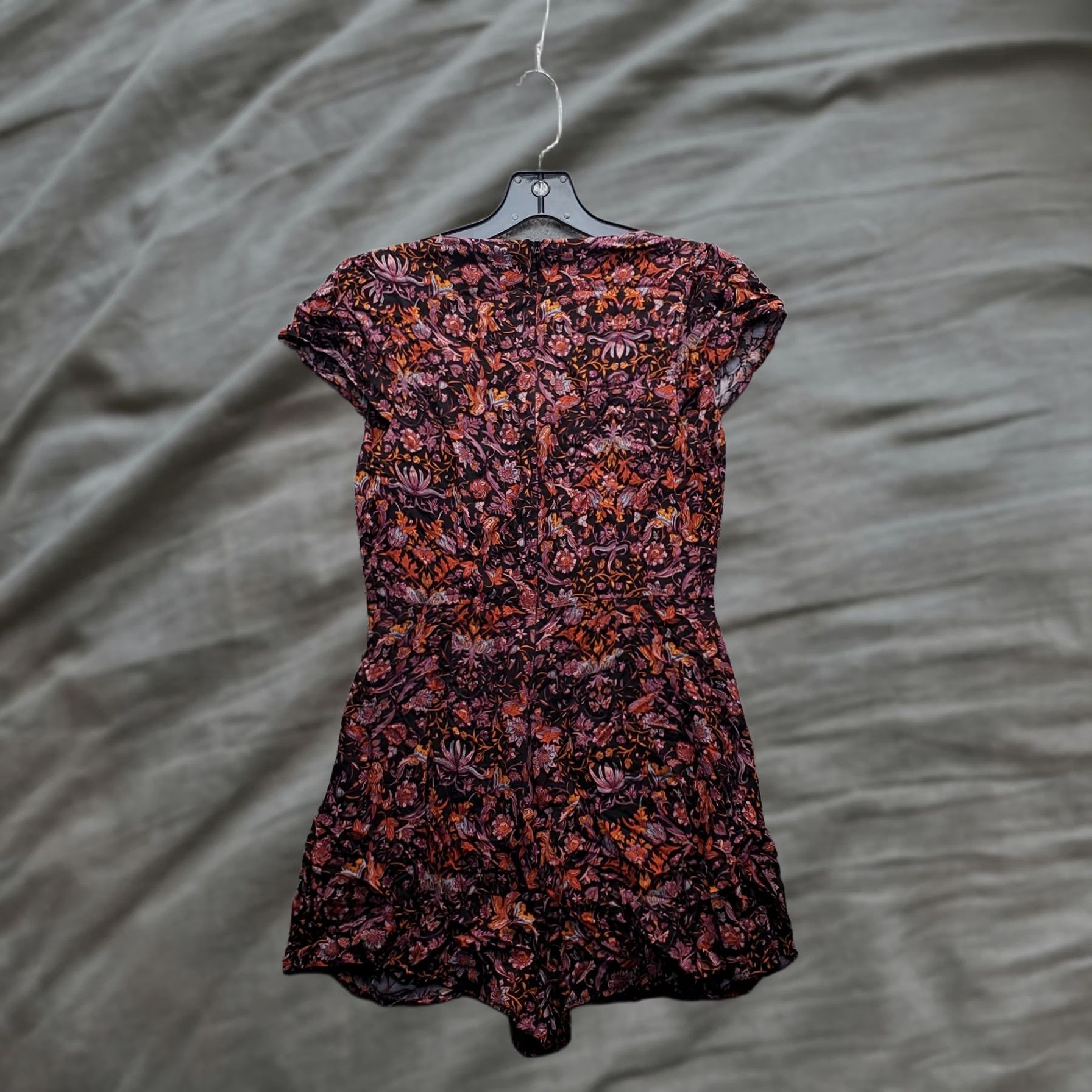 Vintage Kimchi Blue Romper Womens 0 Multi Floral Boho Ruffle Shirt? Size 25" / US 0 / IT 36 - 1 Thumbnail
