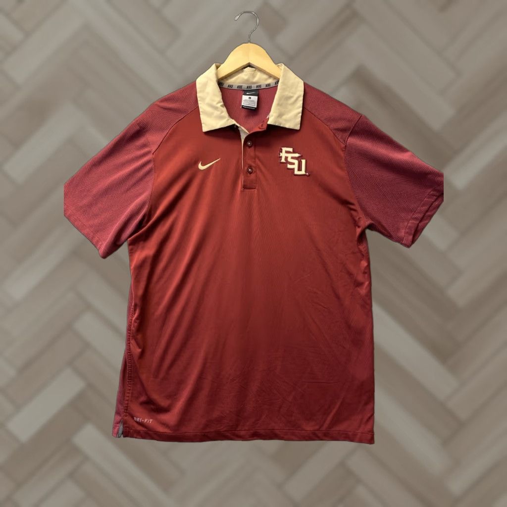 Nike Nike FSU Polo Shirt Mens L Short Sleeve Dri-Fit Red Florida State University Size US L / EU 52-54 / 3 - 1 Thumbnail