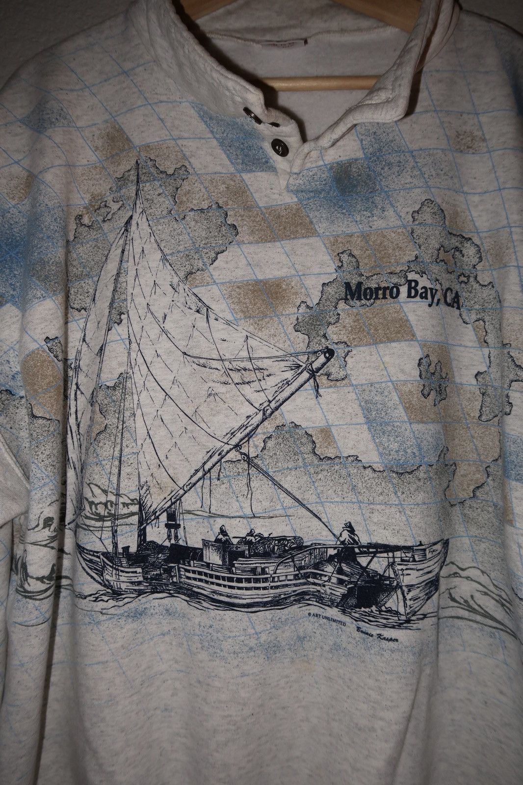 Vintage Vintage Moro bay CA Graphic sweatshirt Size US XXL / EU 58 / 5 - 3 Thumbnail