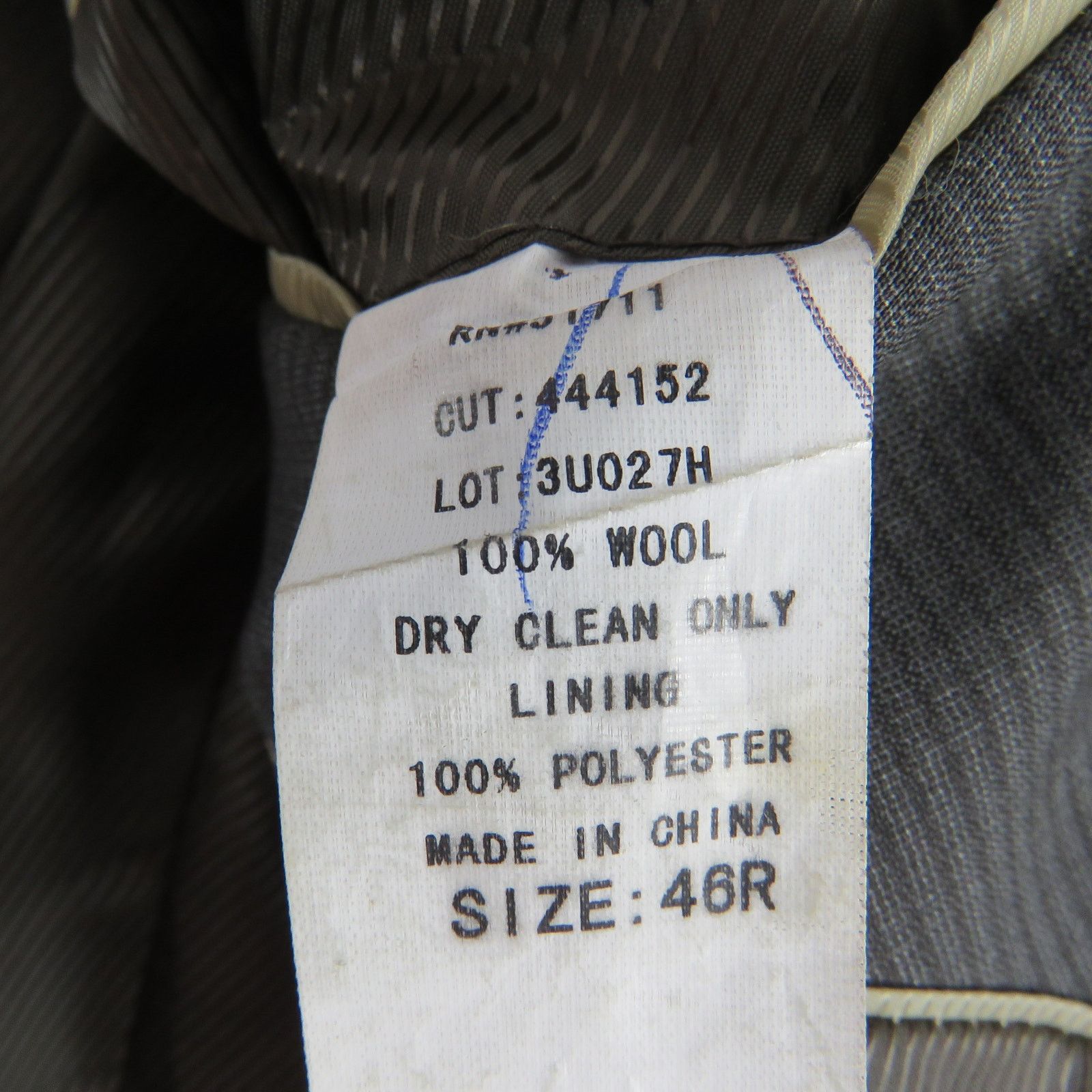 Andrew Fezza Andrew Fezza Men's Charcoal Gray Suit Jacket 46R Size 46R - 7 Thumbnail