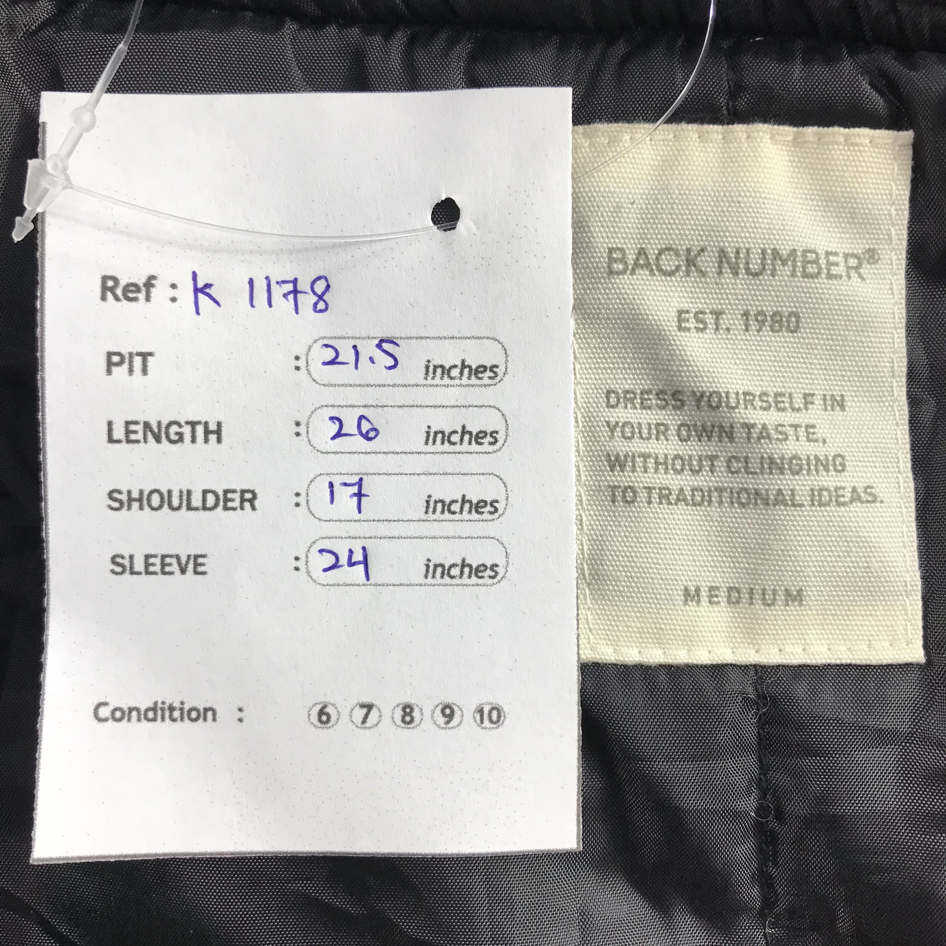 Japanese Brand Japanese Brand Back Number Bomber Jacket Size US L / EU 52-54 / 3 - 11 Thumbnail