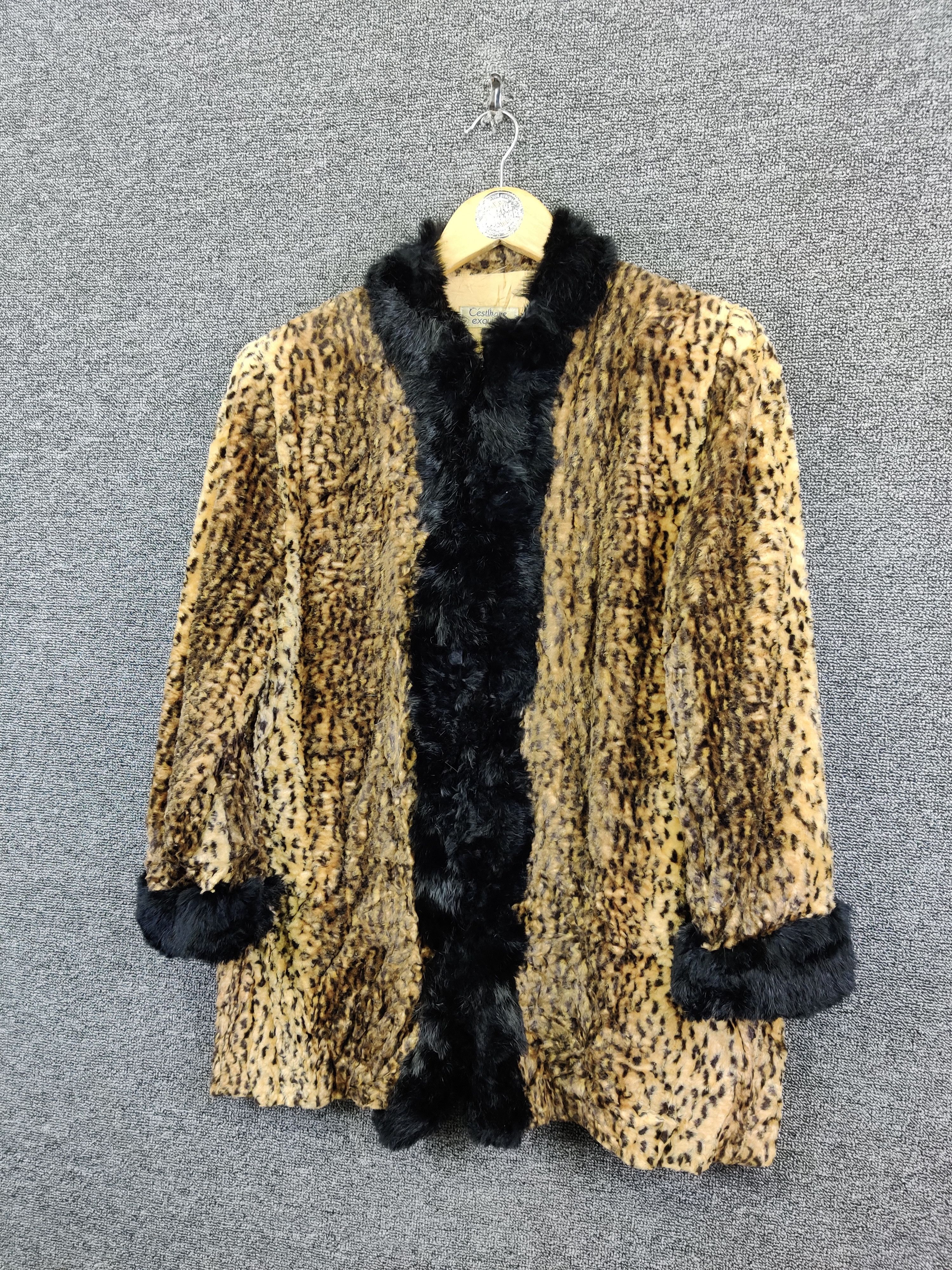 Japanese Brand Vintage Cestlheure Exquise Leopard Fur Cardigan Size US M / EU 48-50 / 2 - 2 Thumbnail