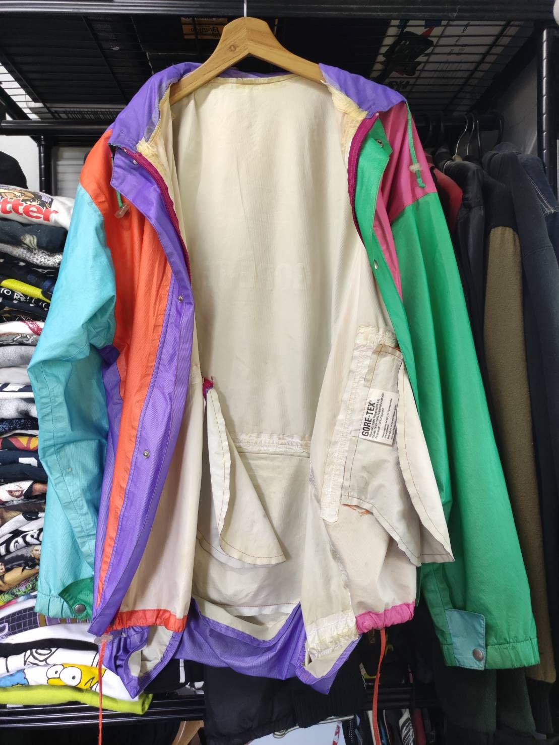 Goretex Vtg 90's Gore-Tex Multicolor Hoodie Jacket Size US XL / EU 56 / 4 - 15 Thumbnail