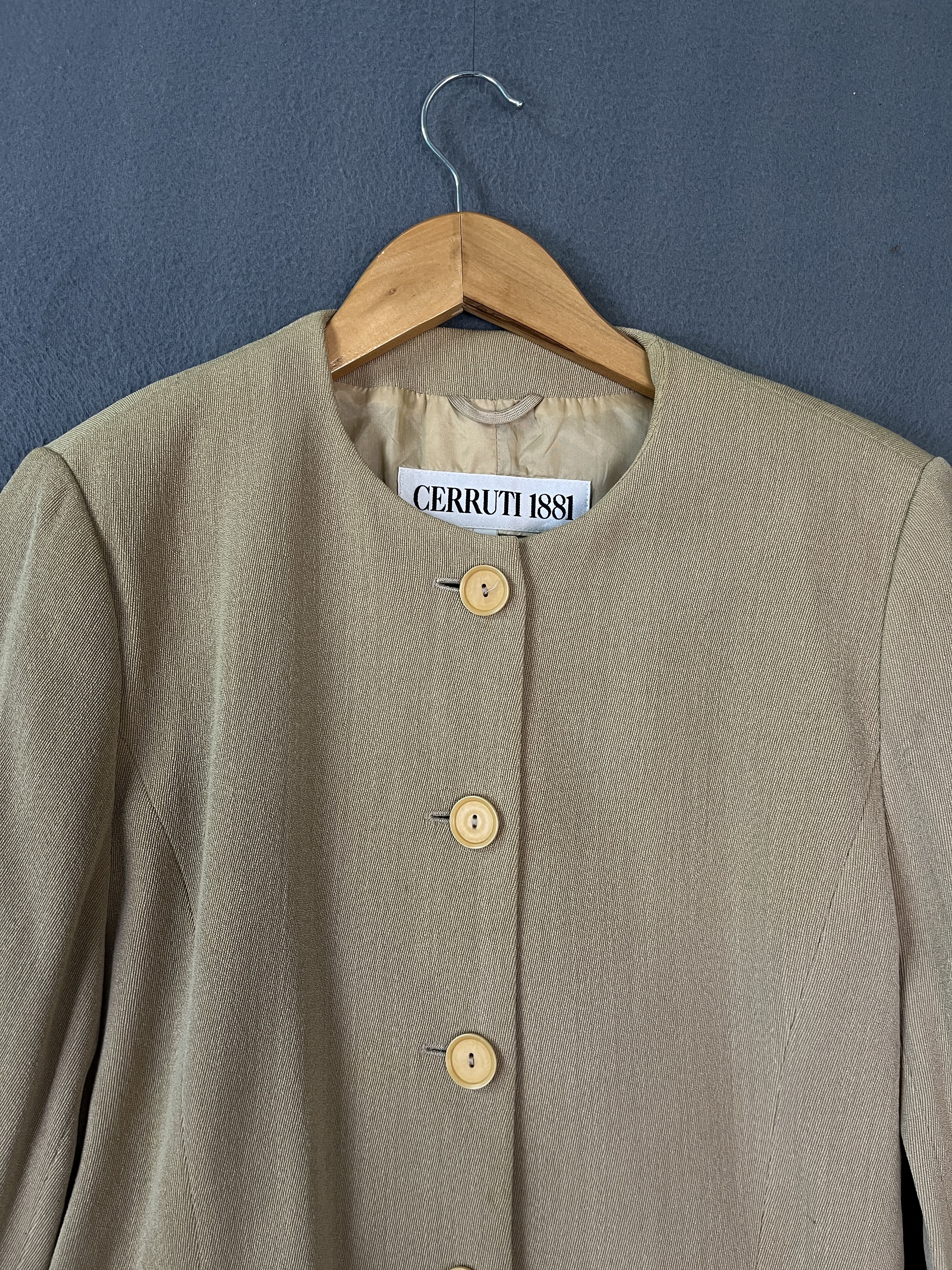 Cerruti 1881 Cerruti 1881 New Wool Beige Button Up Jacket Size XS / US 0-2 / IT 36-38 - 3 Thumbnail