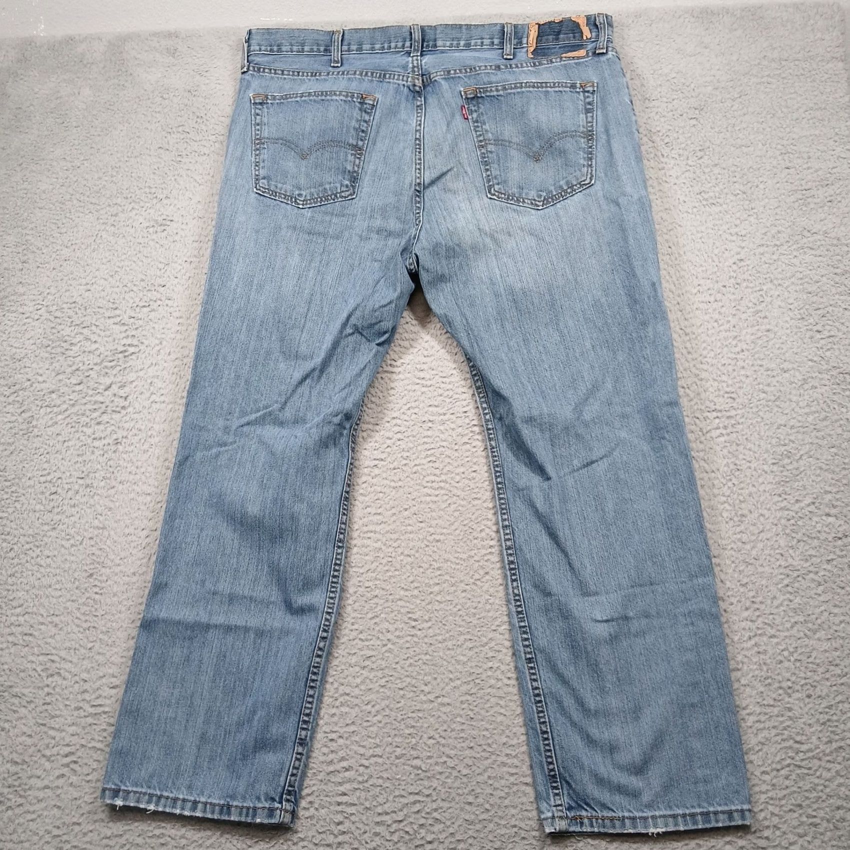 Levi's Levi'S Jeans Mens 40 Blue Men 40x30 Light Wash Straight Leg Denim Size US 40 / EU 56 - 3 Thumbnail