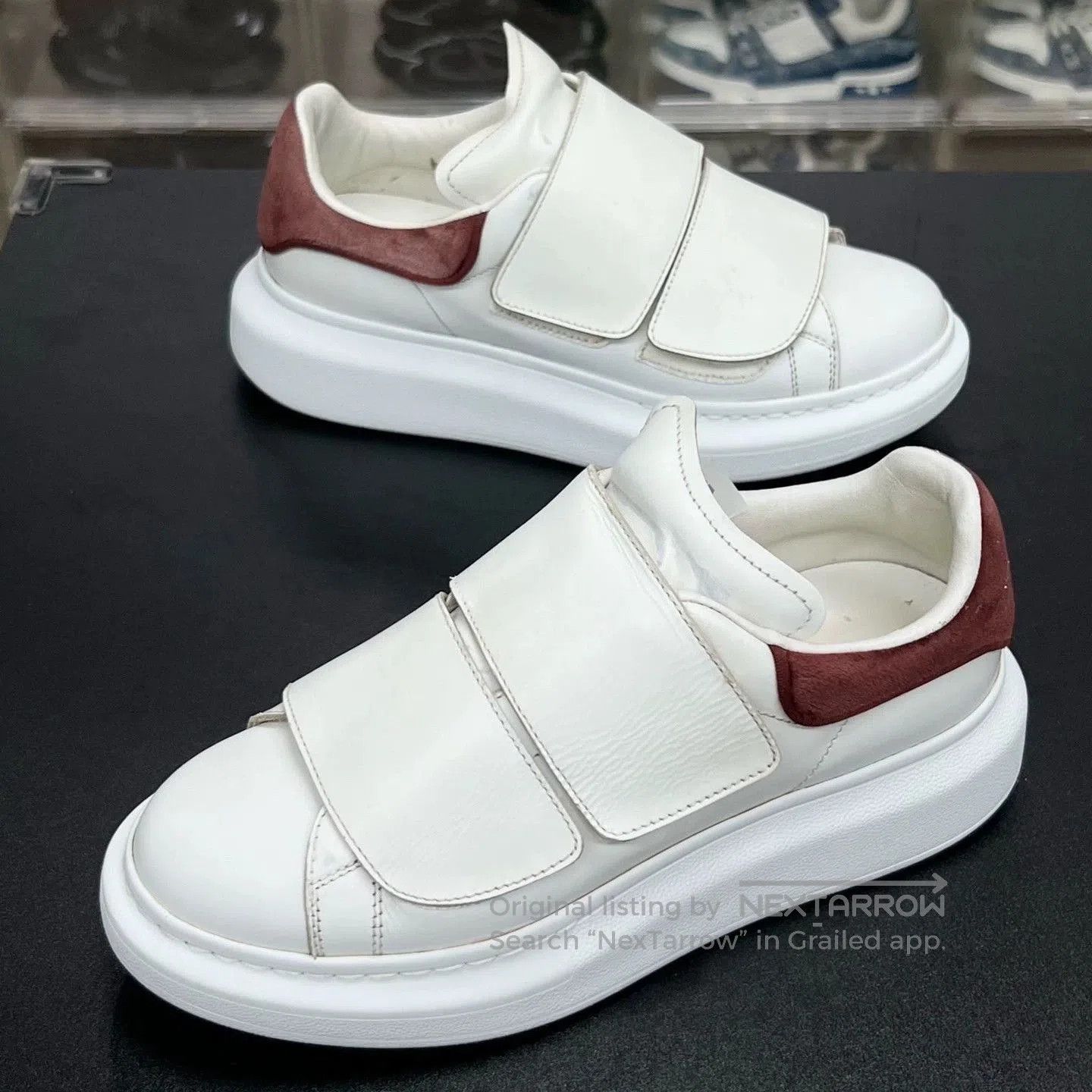 Alexander McQueen mcq white and red velcro sneakers. Size US 6.5 / EU 39-40 - 1 Thumbnail