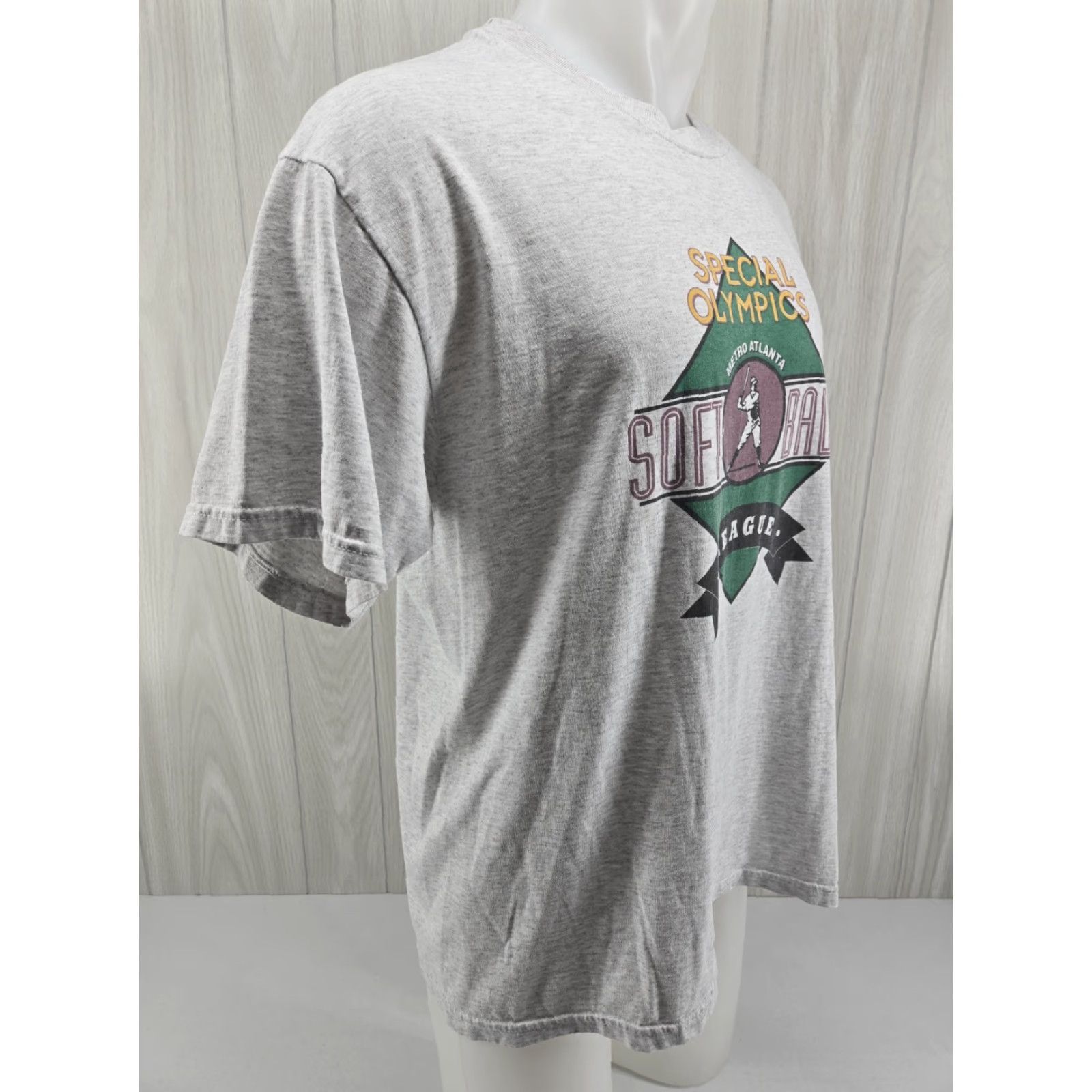 Hanes Special Olympics Softball League Atlanta Shirt Mens Large Gray Shirt Size US L / EU 52-54 / 3 - 6 Thumbnail