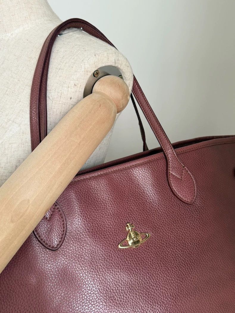 Vivienne Westwood Vivienne Westwood Rubber red lychee pattern Saturn tote ba Size ONE SIZE - 4 Thumbnail