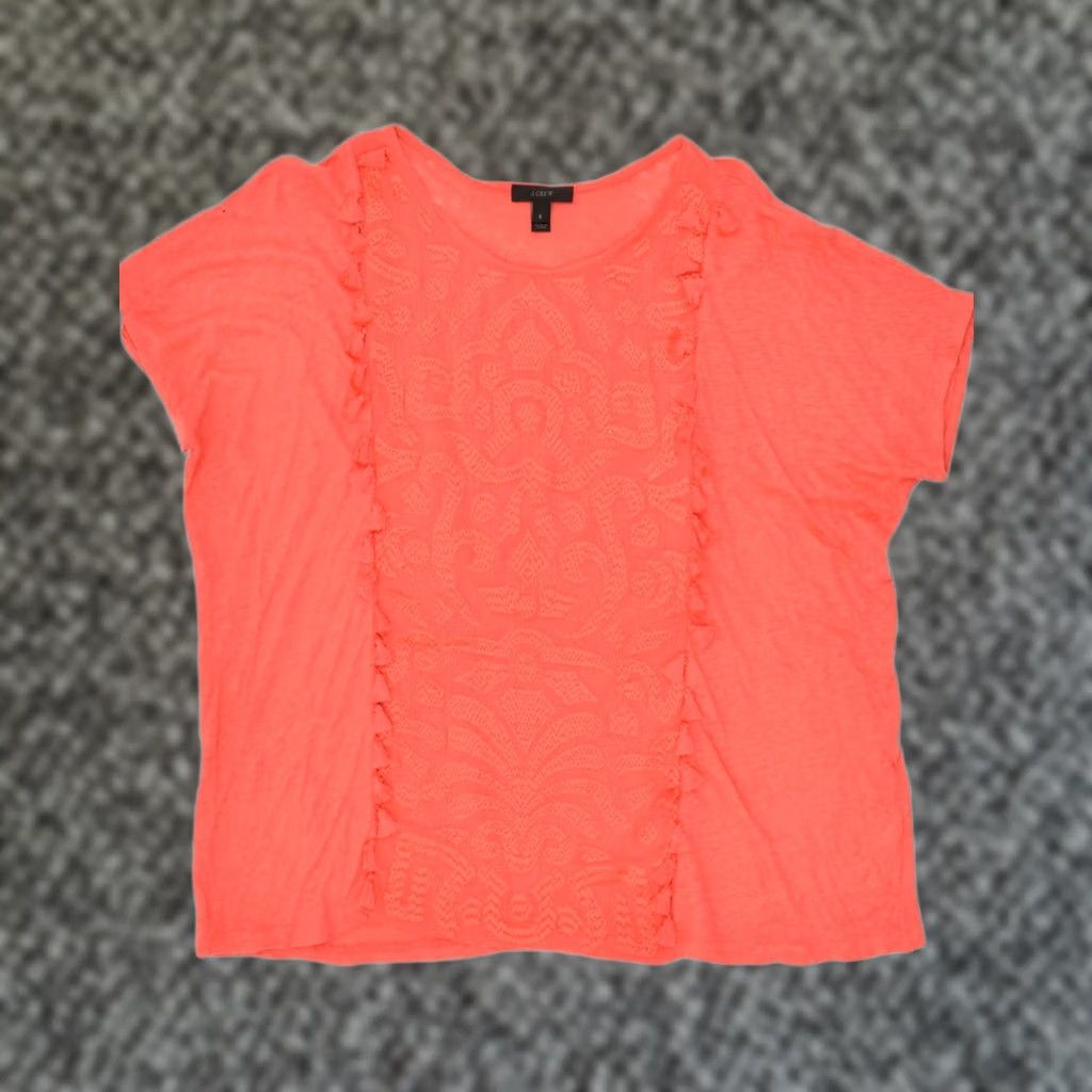 J.Crew J. CREW Womens Blouse Top Pink Paisley Cotton UK 8 Small Size S / US 4 / IT 40 - 1 Thumbnail