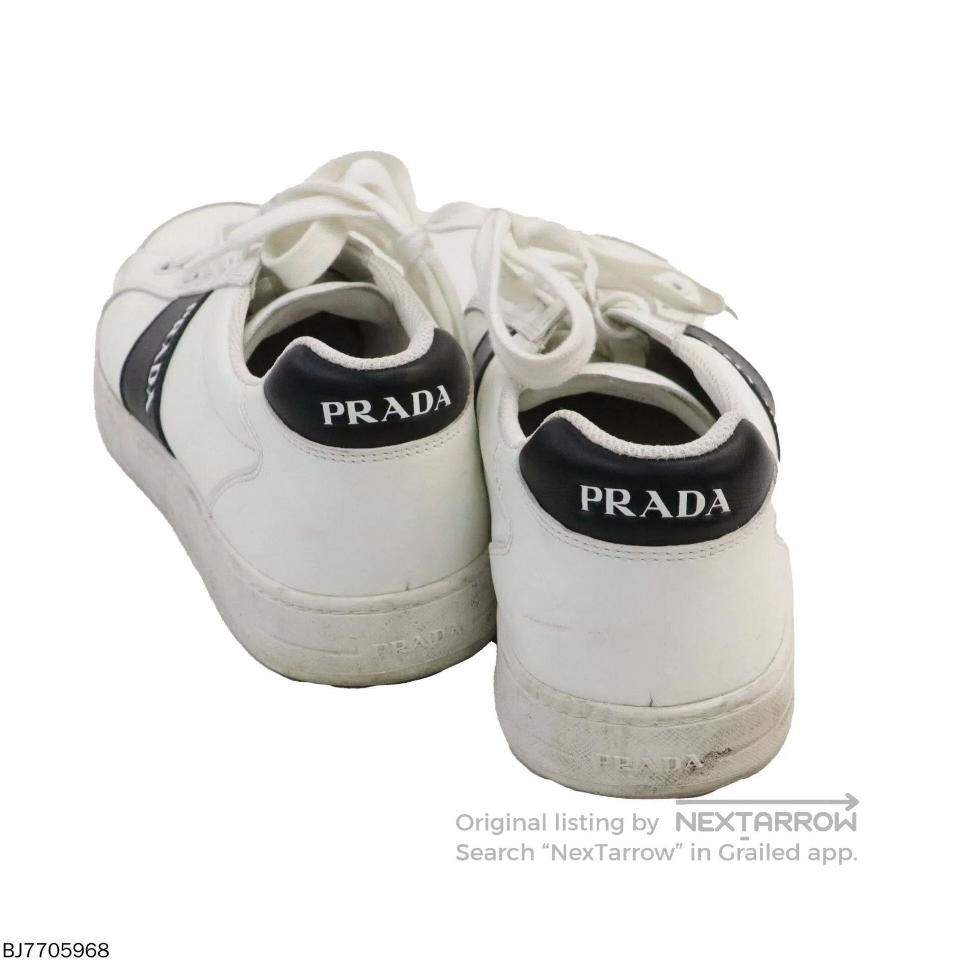 Prada prada logo leather low-top sneakers 6½. Size US 6.5 / EU 39-40 - 2 Thumbnail