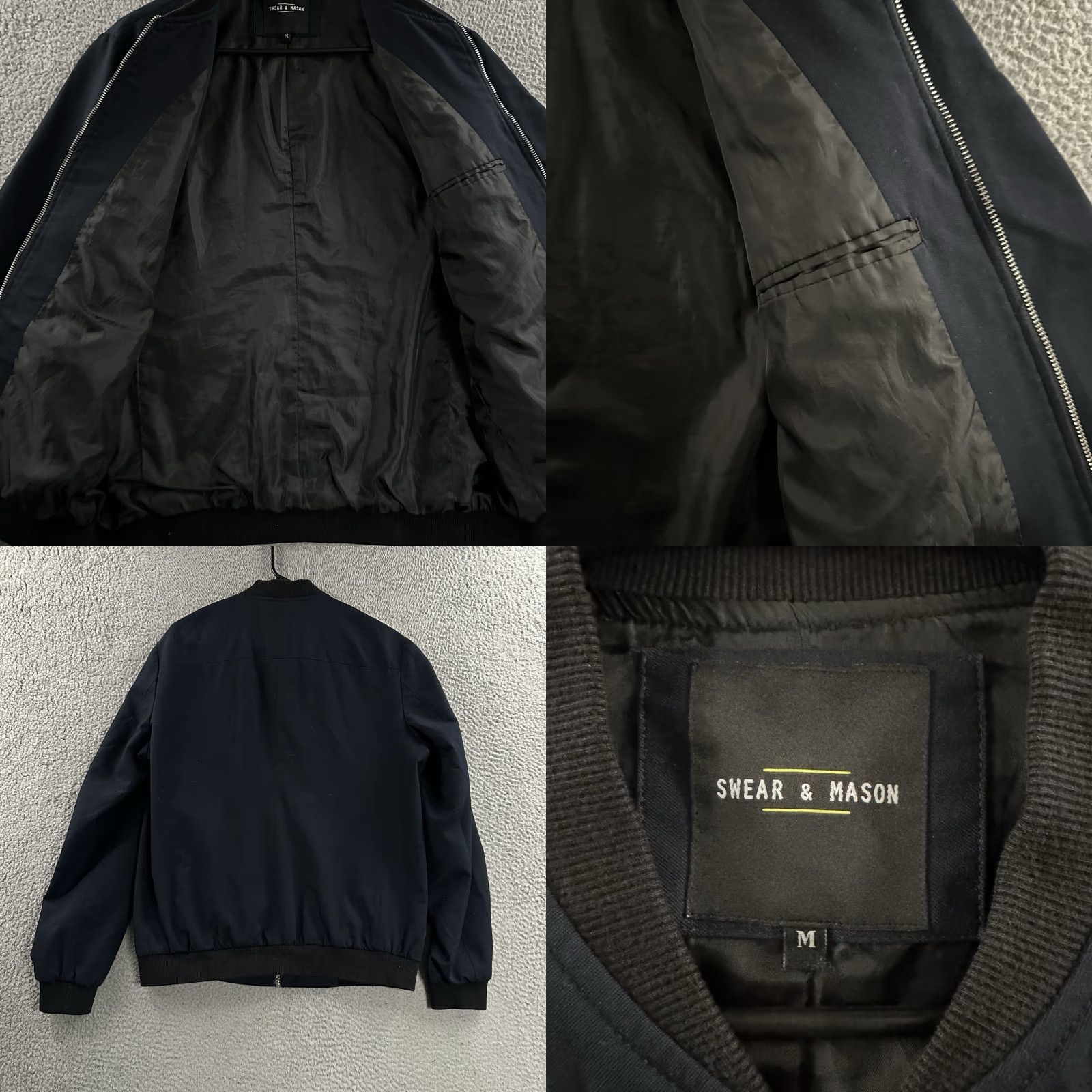 Vintage Swear and Mason Jacket Mens Bomber Blue M Polyester Zip Shirt/Coat? Size US M / EU 48-50 / 2 - 8 Thumbnail