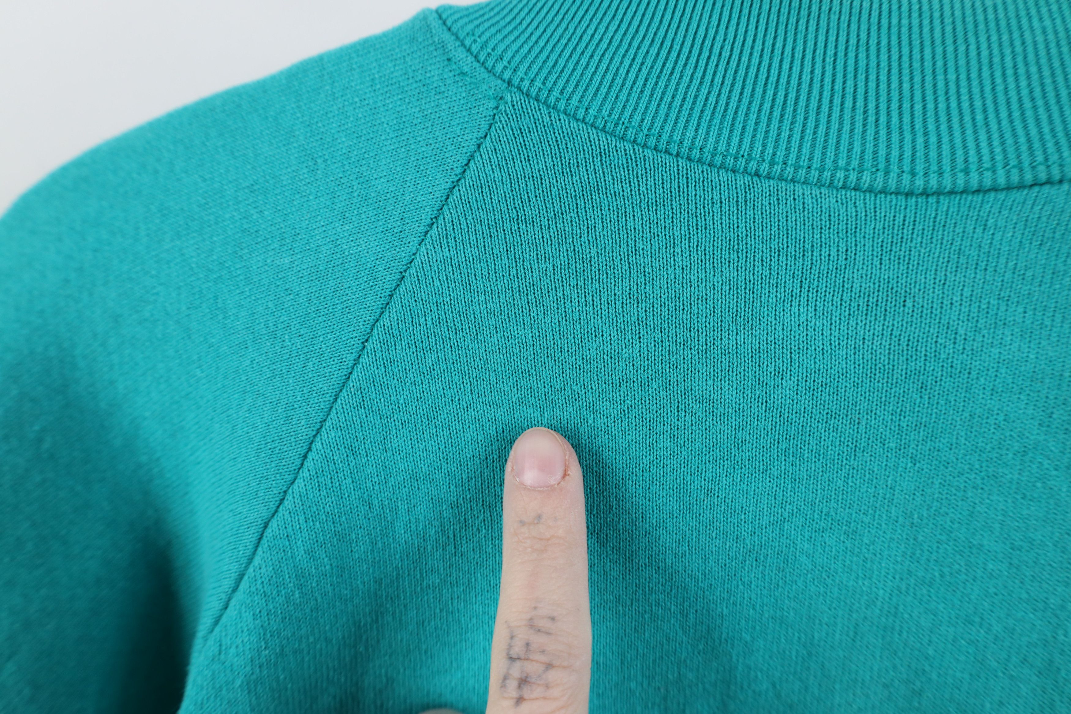 Vintage Vintage 90s Streetwear Heavy Crewneck Sweatshirt Teal USA Size XL / US 12-14 / IT 48-50 - 8 Thumbnail