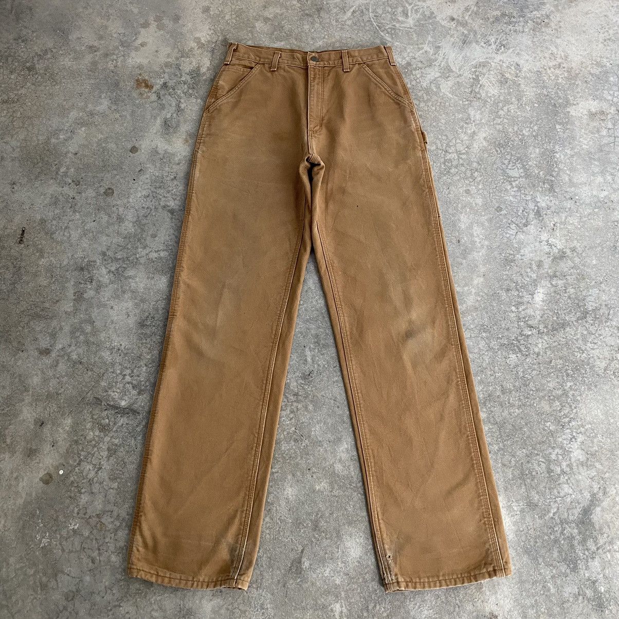 Carhartt Vintage Carhartt Blanket Lined Tan Carpenter Pants Size US 31 - 2 Thumbnail
