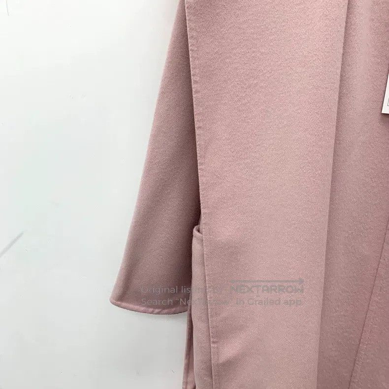 Other Max Mara Pink Wool Hooded Long-Sleeve Belted Coat Size XXS / US 00 / IT 34 - 4 Thumbnail