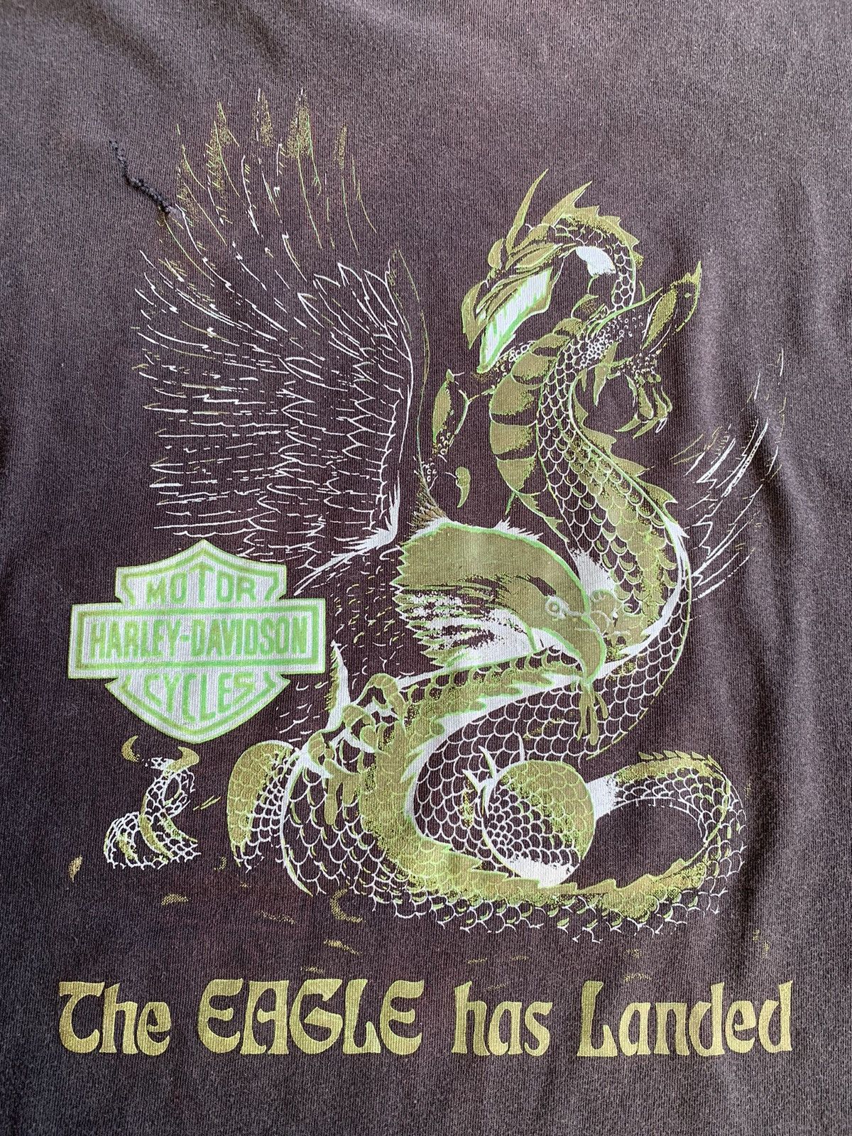 Harley Davidson Vintage Harley Davidson Green Flame Long sleeve Size US L / EU 52-54 / 3 - 12 Thumbnail