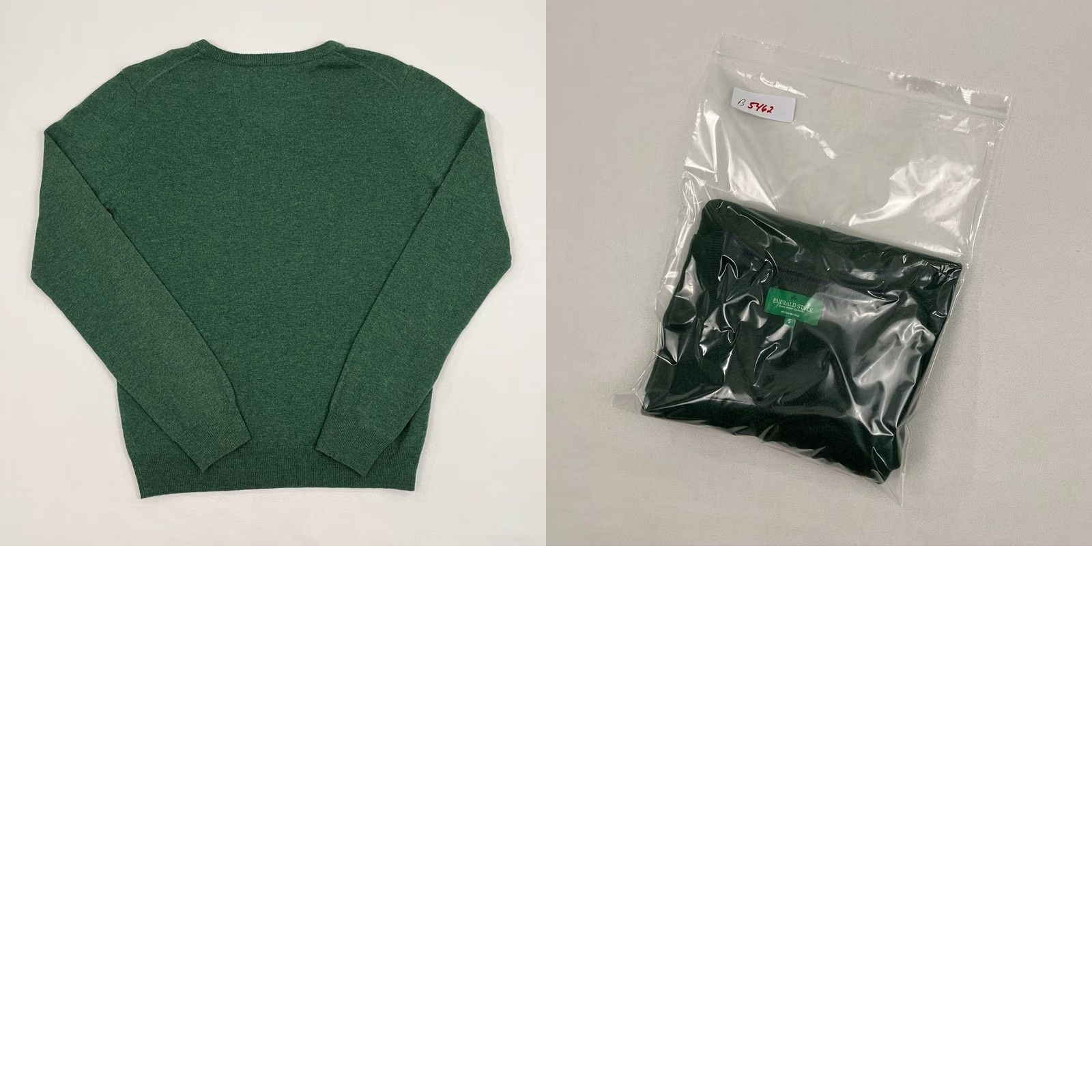 Vintage Emerald Style Lambs Wool Sweater Mens S Green Earth Tone V-Neck Pullover Preppy Size US S / EU 44-46 / 1 - 8 Thumbnail
