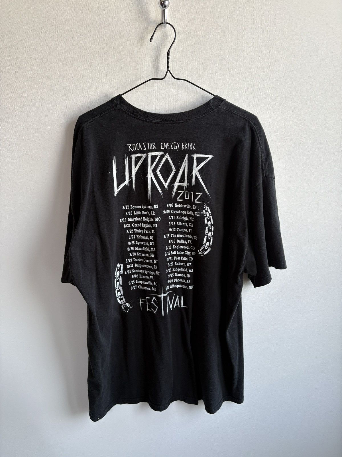 Band Tees Rockstar Uproar Music Festival 2012 Metal Band T-shirt Size US XXL / EU 58 / 5 - 6 Thumbnail