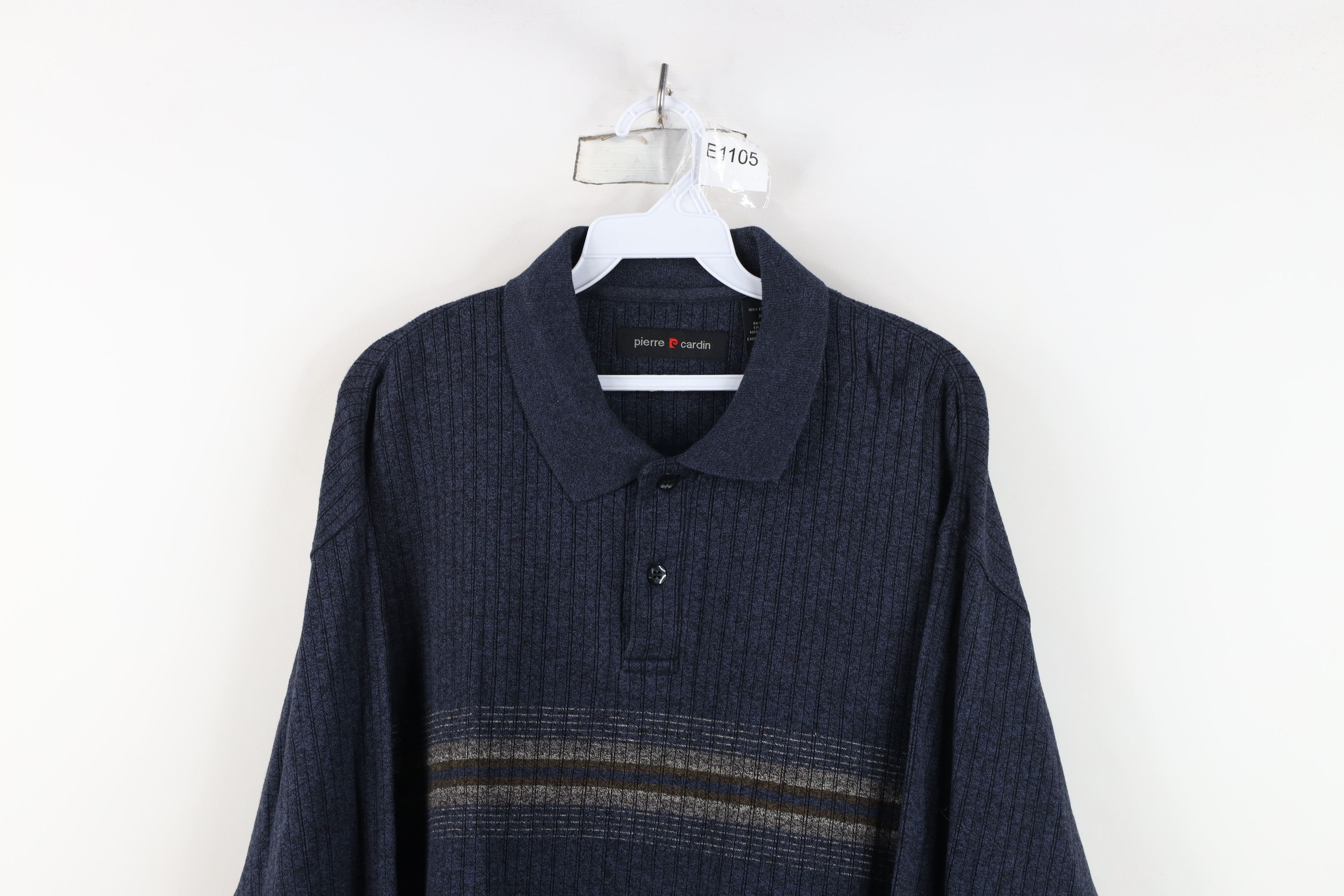 Vintage Vintage 90s Streetwear Knit Long Sleeve Rugby Polo Shirt Size US XL / EU 56 / 4 - 2 Thumbnail