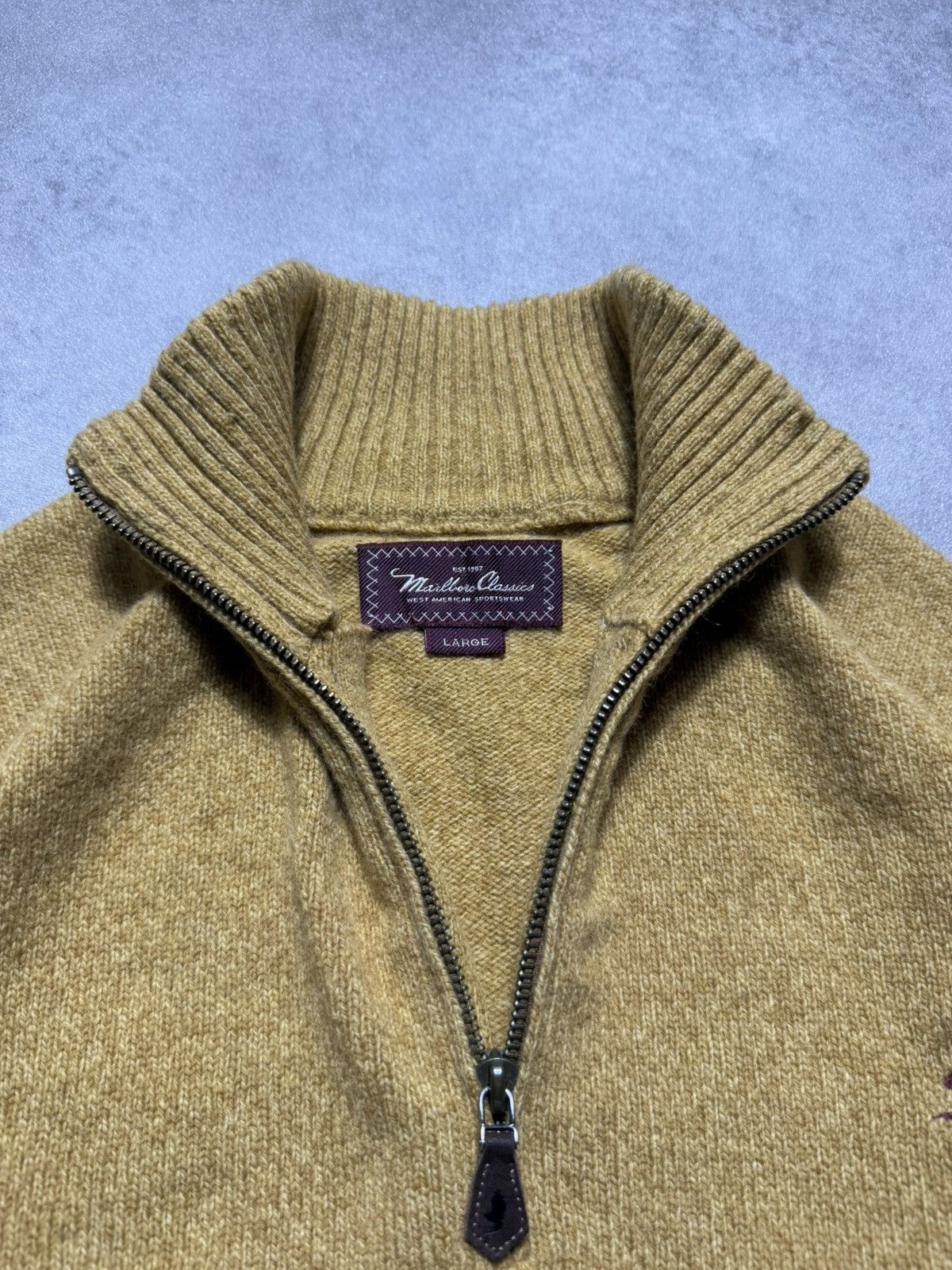 Marlboro Classics × Vintage Marlboro Classics Half Zip Sweater Knitwear Wool Vintage Size US L / EU 52-54 / 3 - 4 Thumbnail