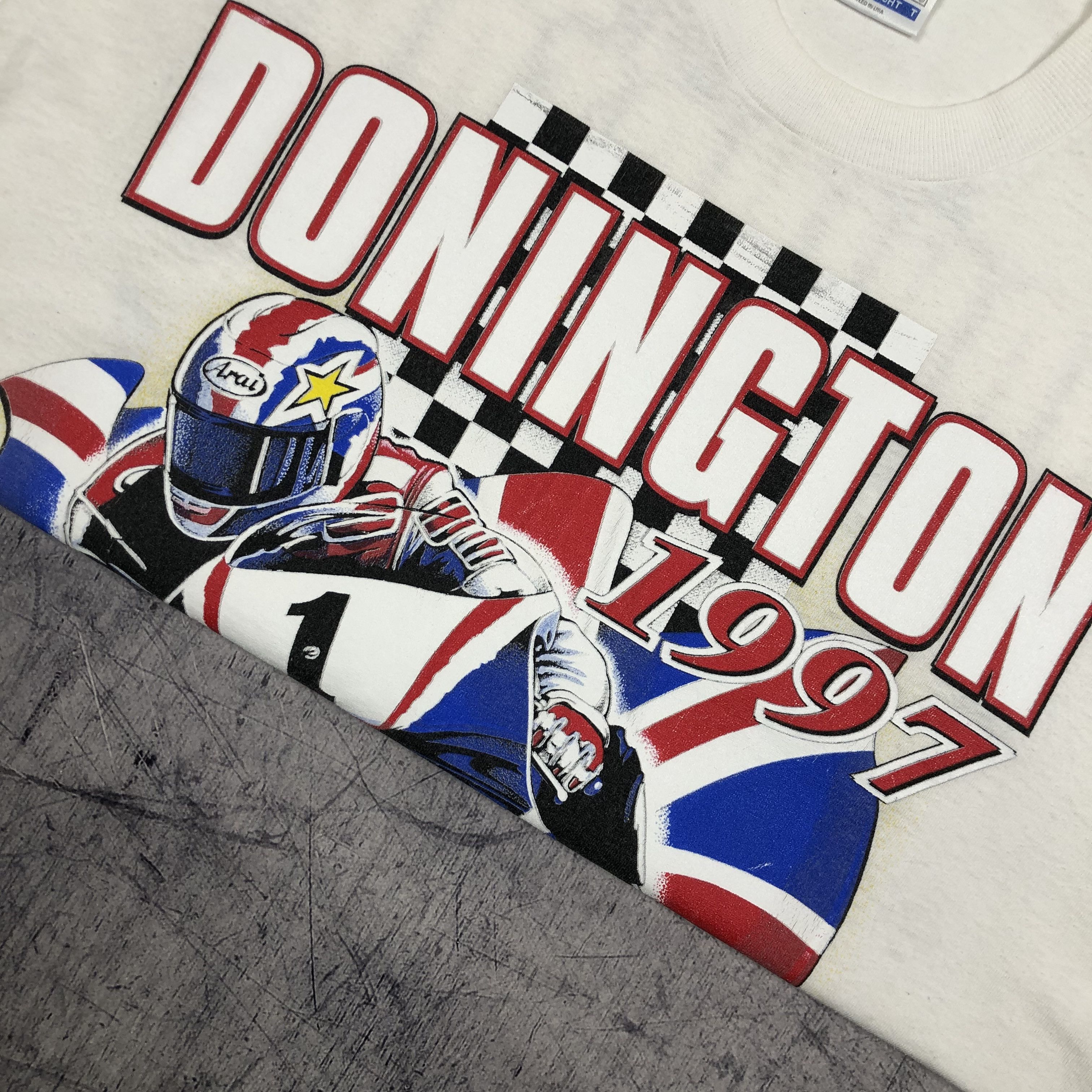 Vintage 1997 Donington MOTO Racing Grand Prix Tee Size US L / EU 52-54 / 3 - 5 Thumbnail