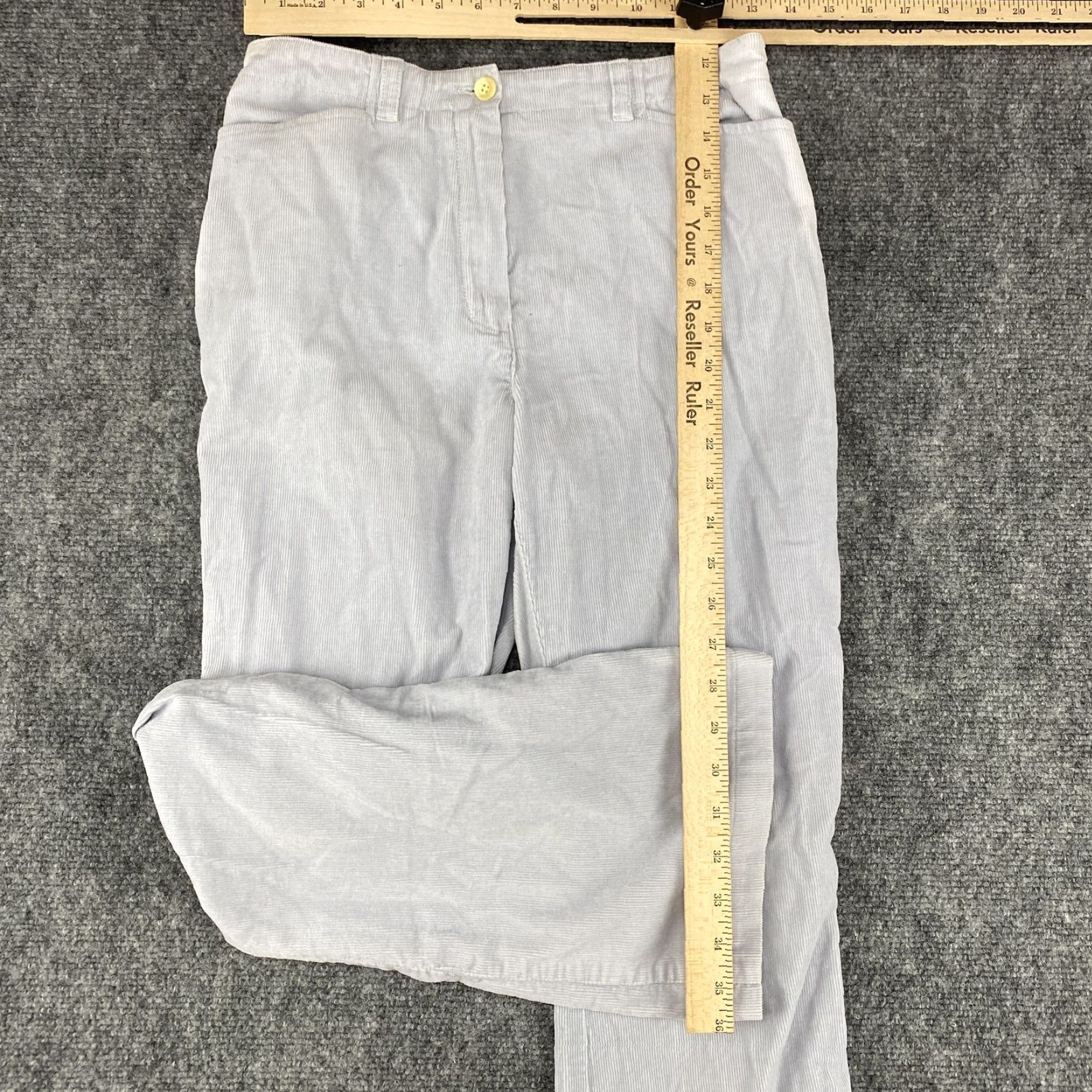 Ralph Lauren Lauren Jeans Co Ralph Lauren Pants Womens 4 Light Gray Corduroy Bootcut Casual Size 27" / US 4 / IT 40 - 3 Thumbnail