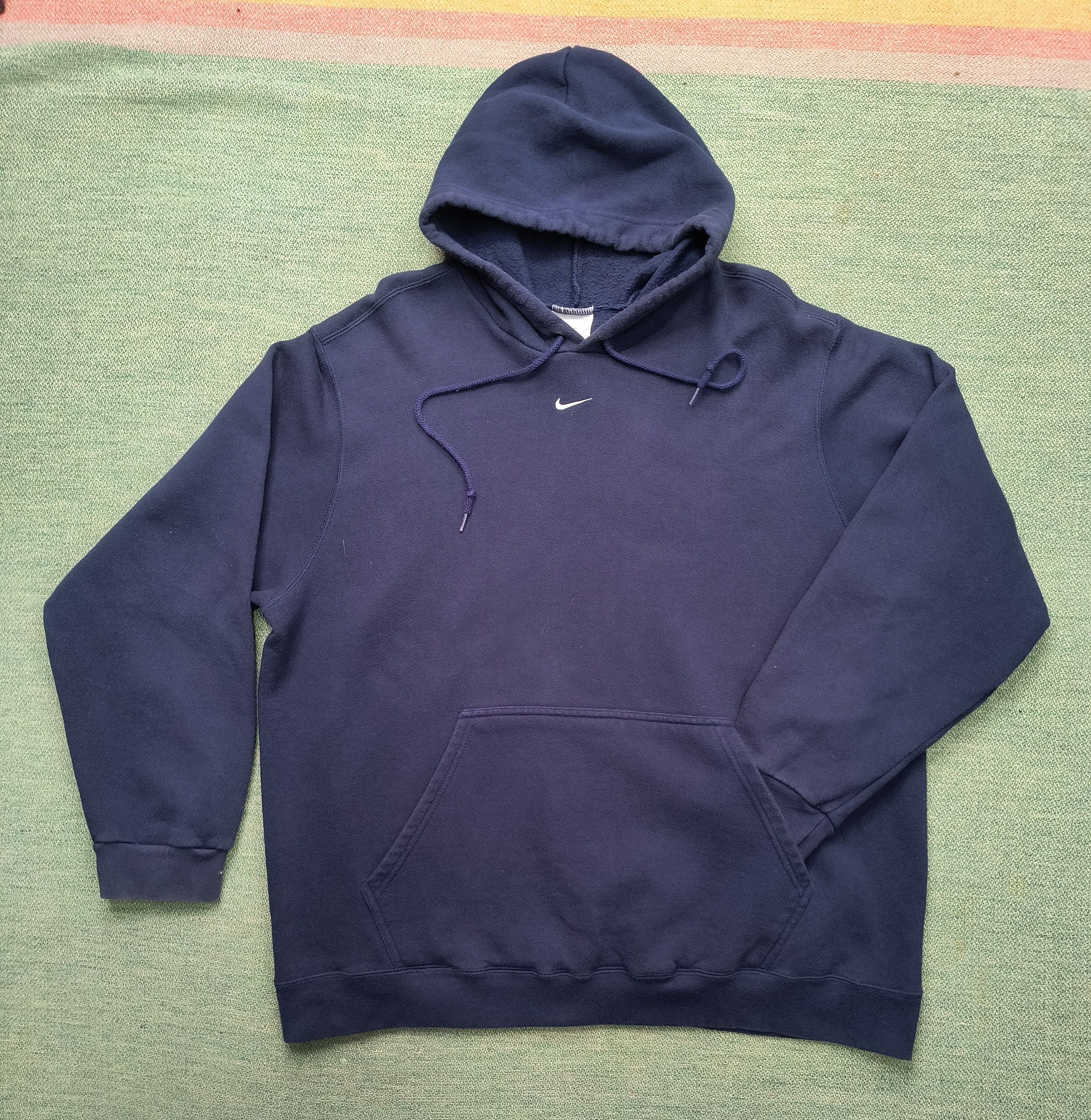 Nike Vintage Nike center swoosh hoodie sweatshirt Size US XL / EU 56 / 4 - 1 Thumbnail