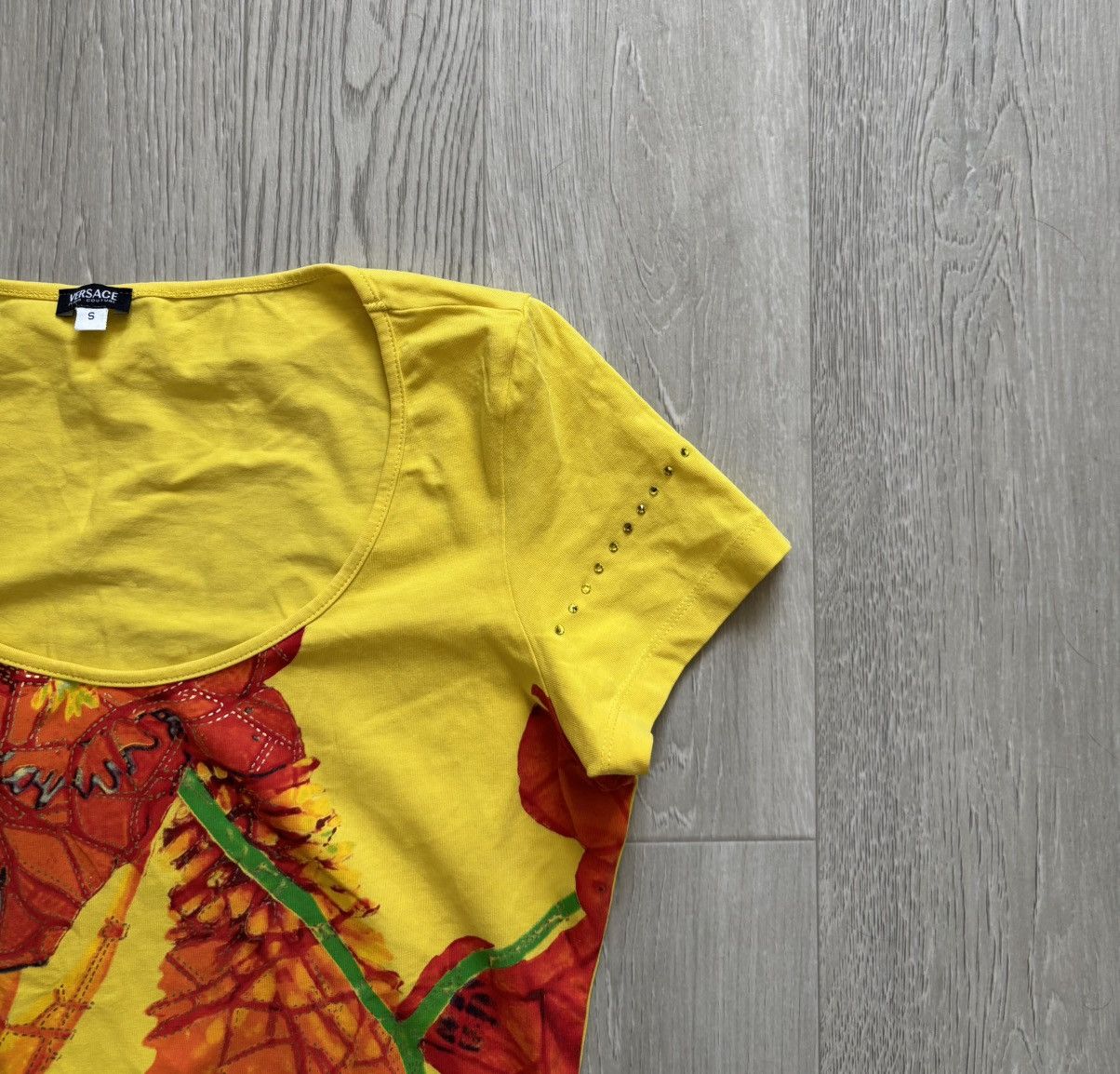 Versace Jeans Couture Versace Jeans Couture T Shirt Floral Printed Y2K Size S / US 4 / IT 40 - 3 Thumbnail