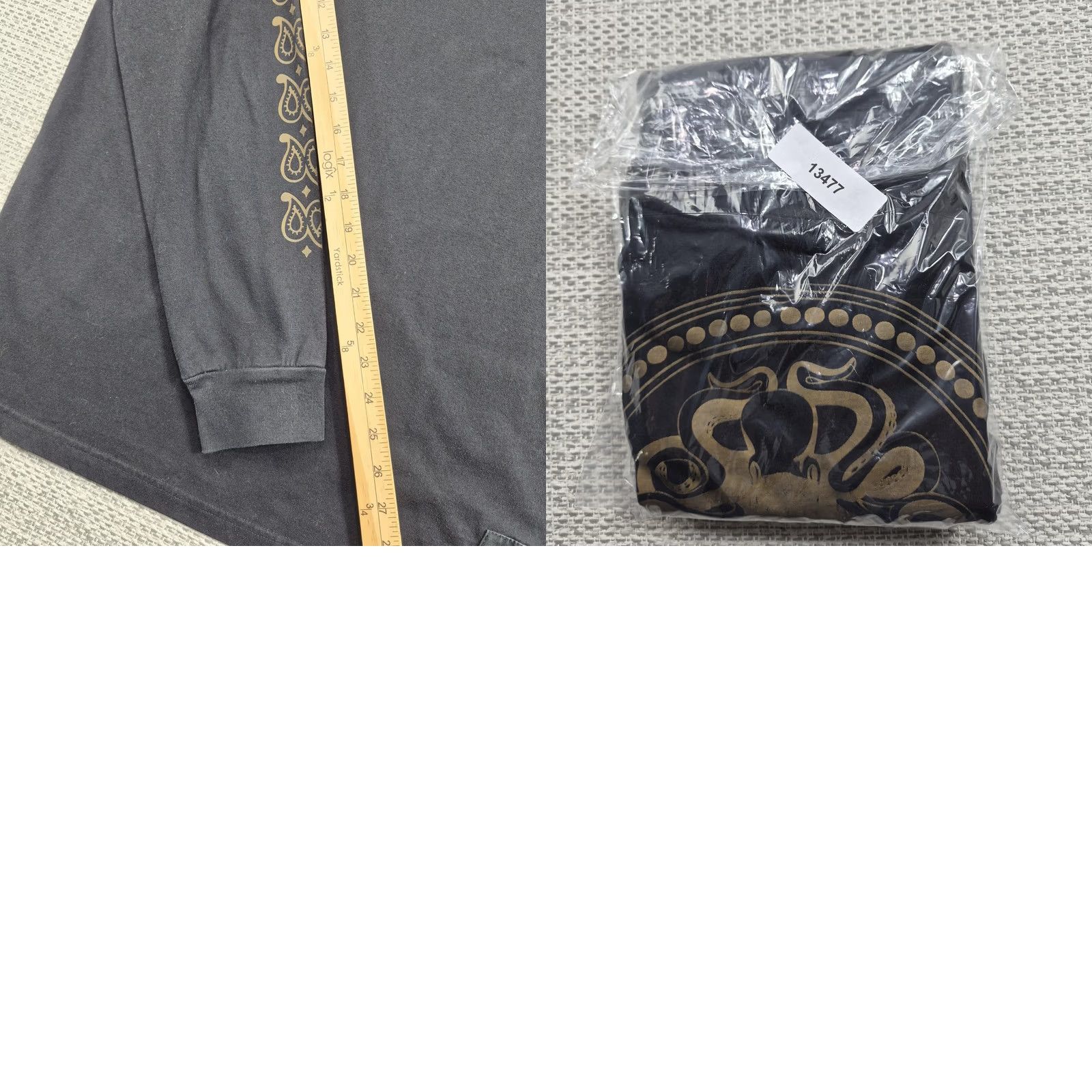 Crooks & Castles Crooks & Castles Gourmet Shirt Mens Large Black Octopus Graphic Long Sleeve Tee Size US L / EU 52-54 / 3 - 10 Thumbnail