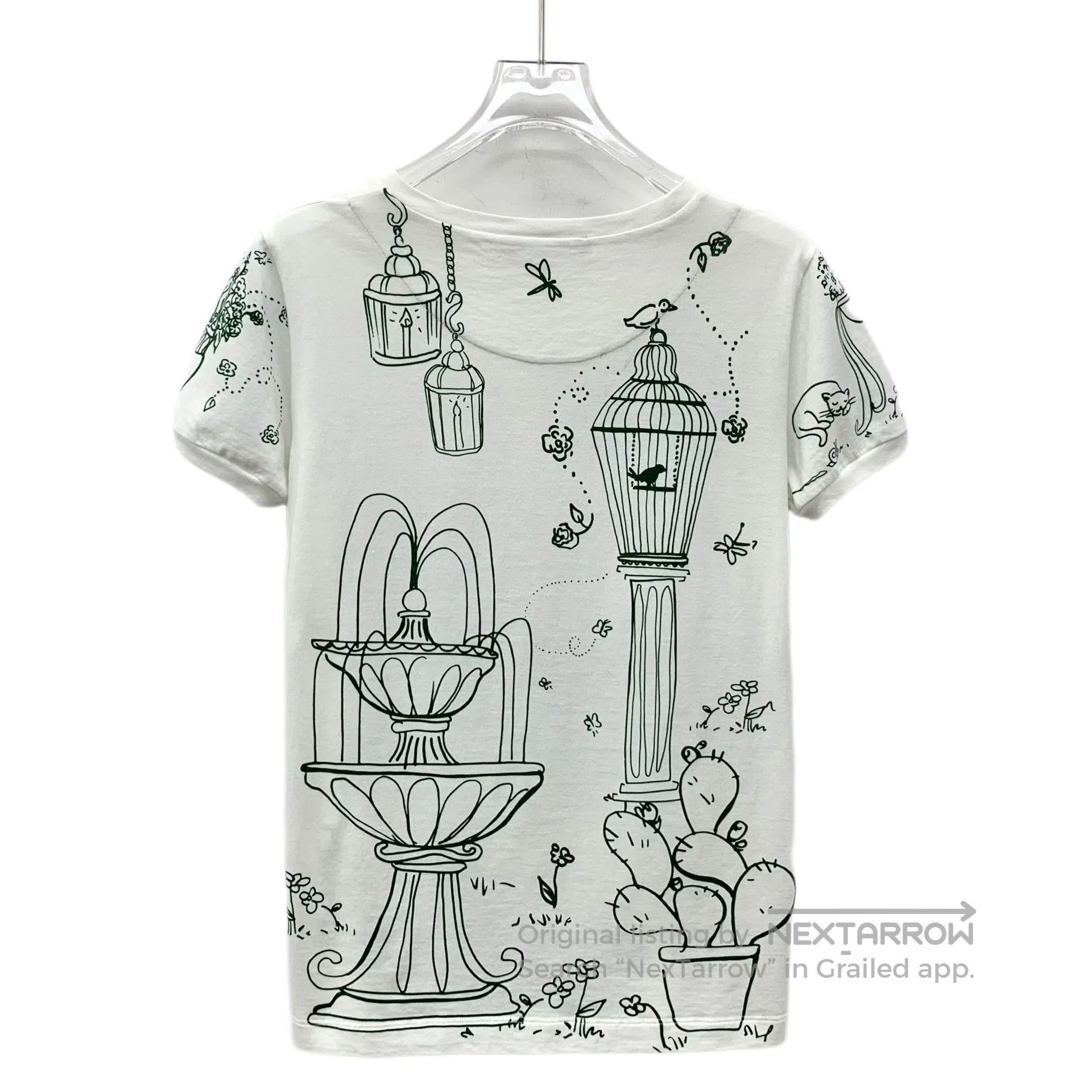 Dolce & Gabbana Dolce Gabbana White cartoon doodle print cotton round neck Size S / US 4 / IT 40 - 2 Thumbnail