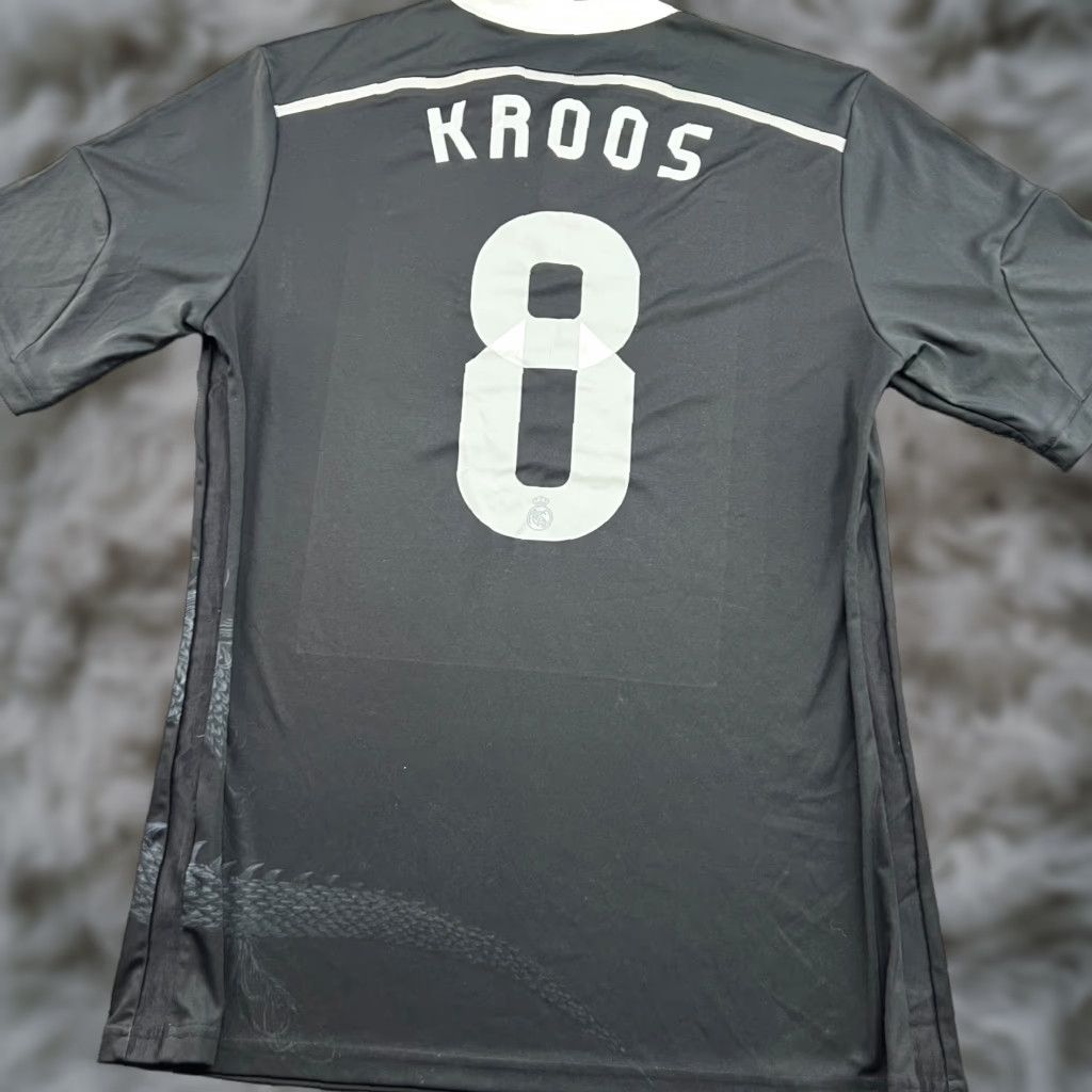 Adidas Real Madrid adidas Jersey T-Shirt XL Gray Football Toni Kroos 2014 2015 Third Dragon Yamamoto Mens Size US XL / EU 56 / 4 - 1 Thumbnail