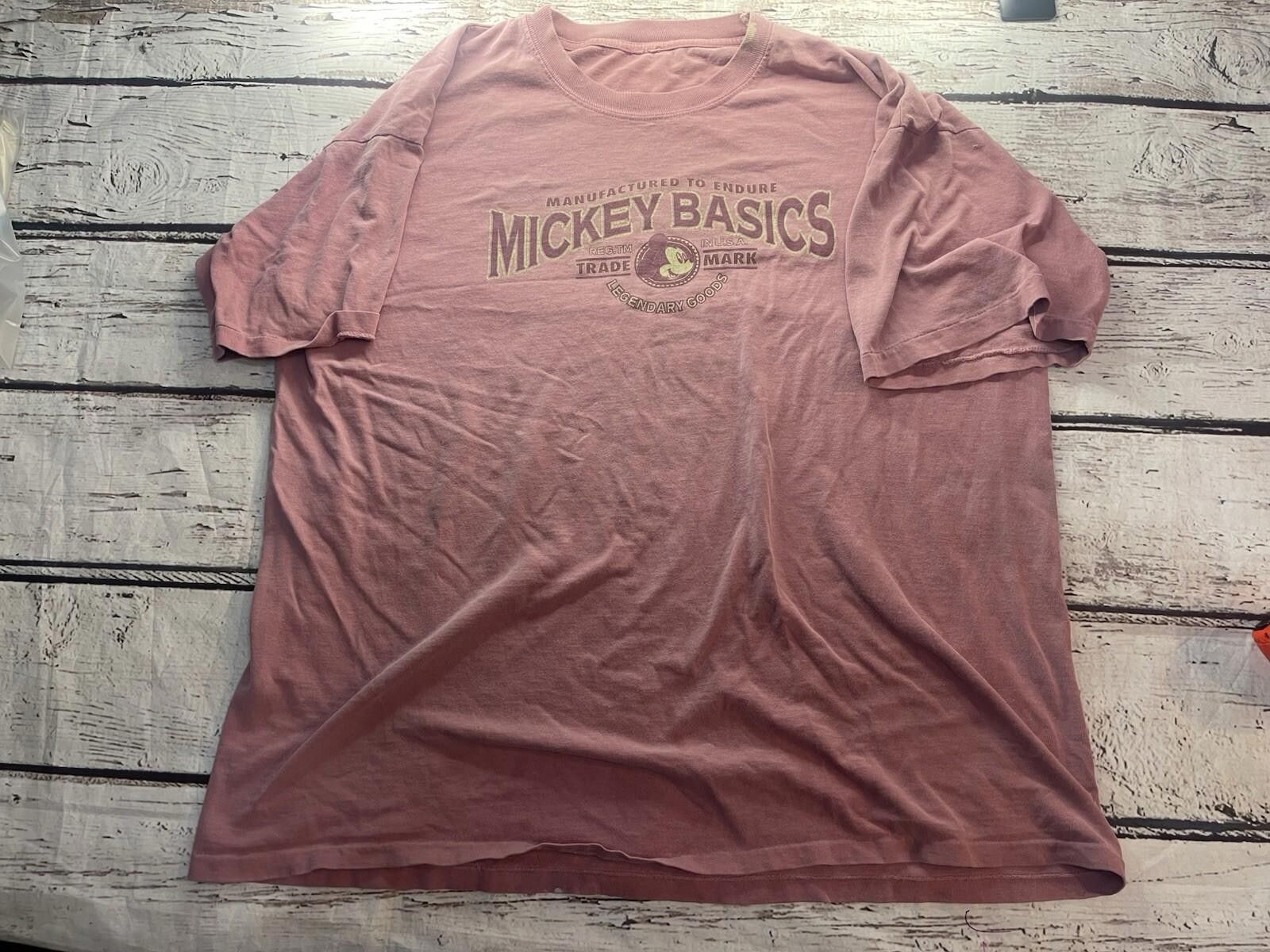 Disney Vintage Mickey Disney Women’s 2XL Pink USA Distress Size US XXL / EU 58 / 5 - 1 Thumbnail