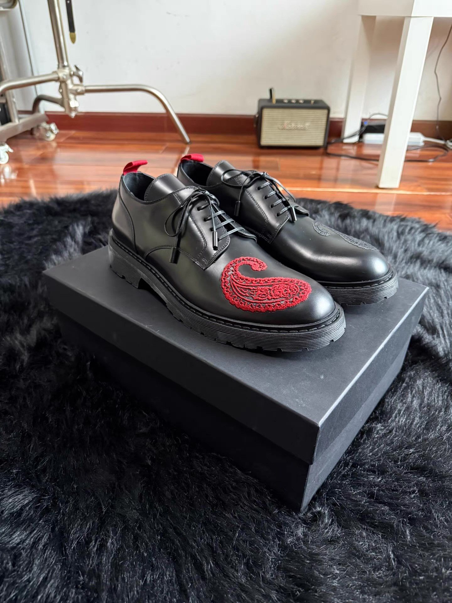 Prada 424 paisley derby shoes Q17 Size US 9.5 / EU 42-43 - 1 Thumbnail
