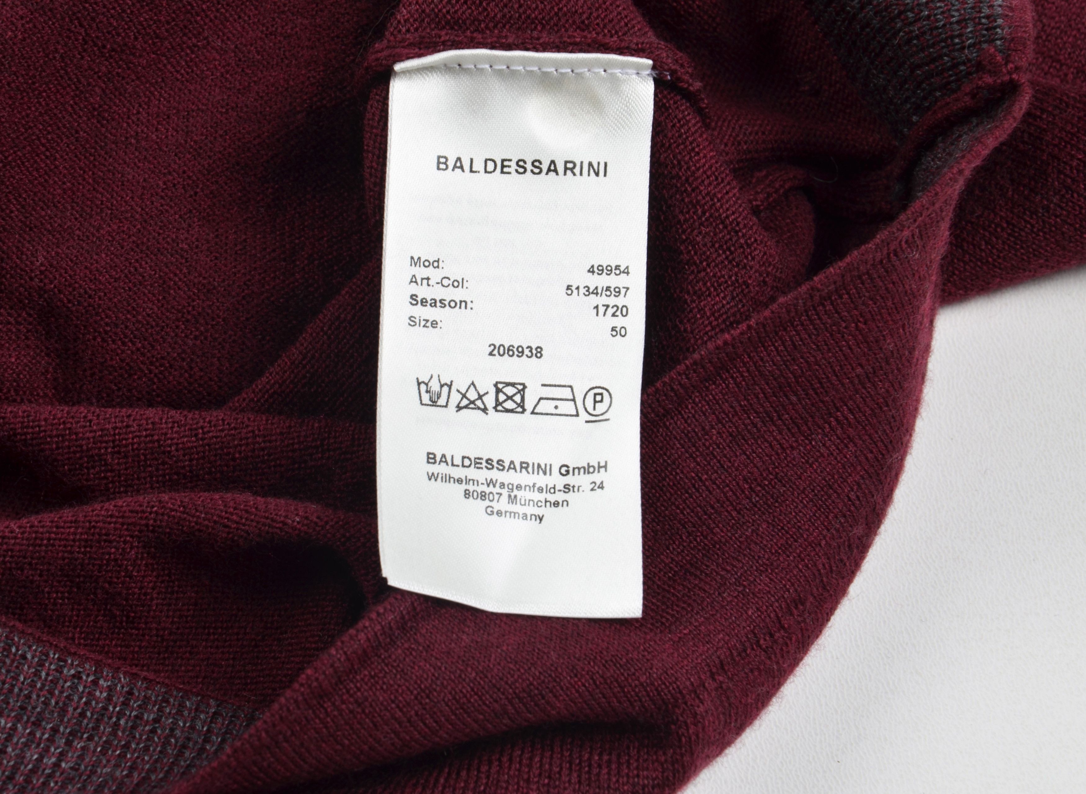 Baldessarini Baldessarini 100% Wool Burgundy Soft Turtleneck Sweater Size US M / EU 48-50 / 2 - 7 Thumbnail
