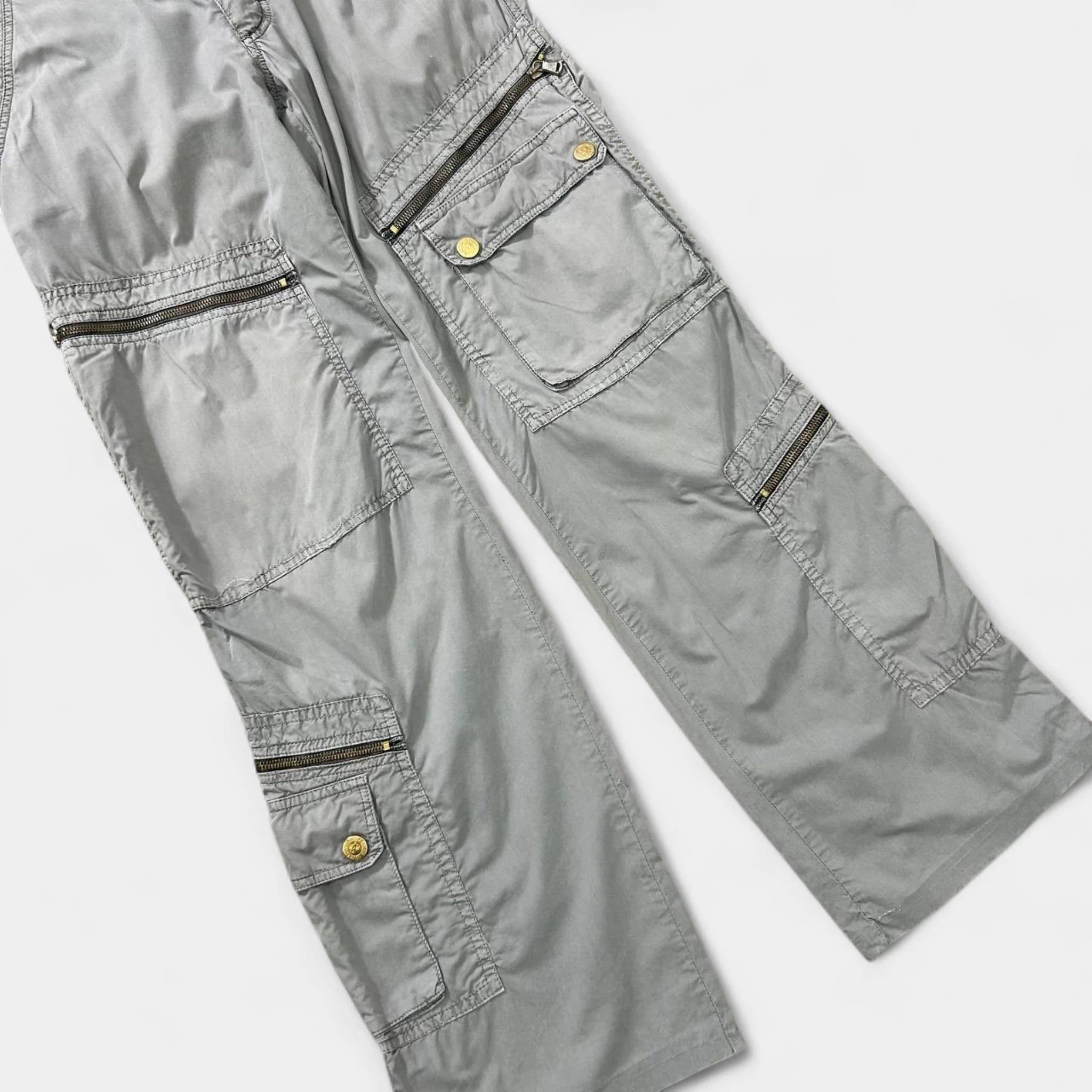 Dolce & Gabbana Dolce & Gabbana 2000's Grey Multipocket Cargo Pants Size US 29 - 4 Thumbnail