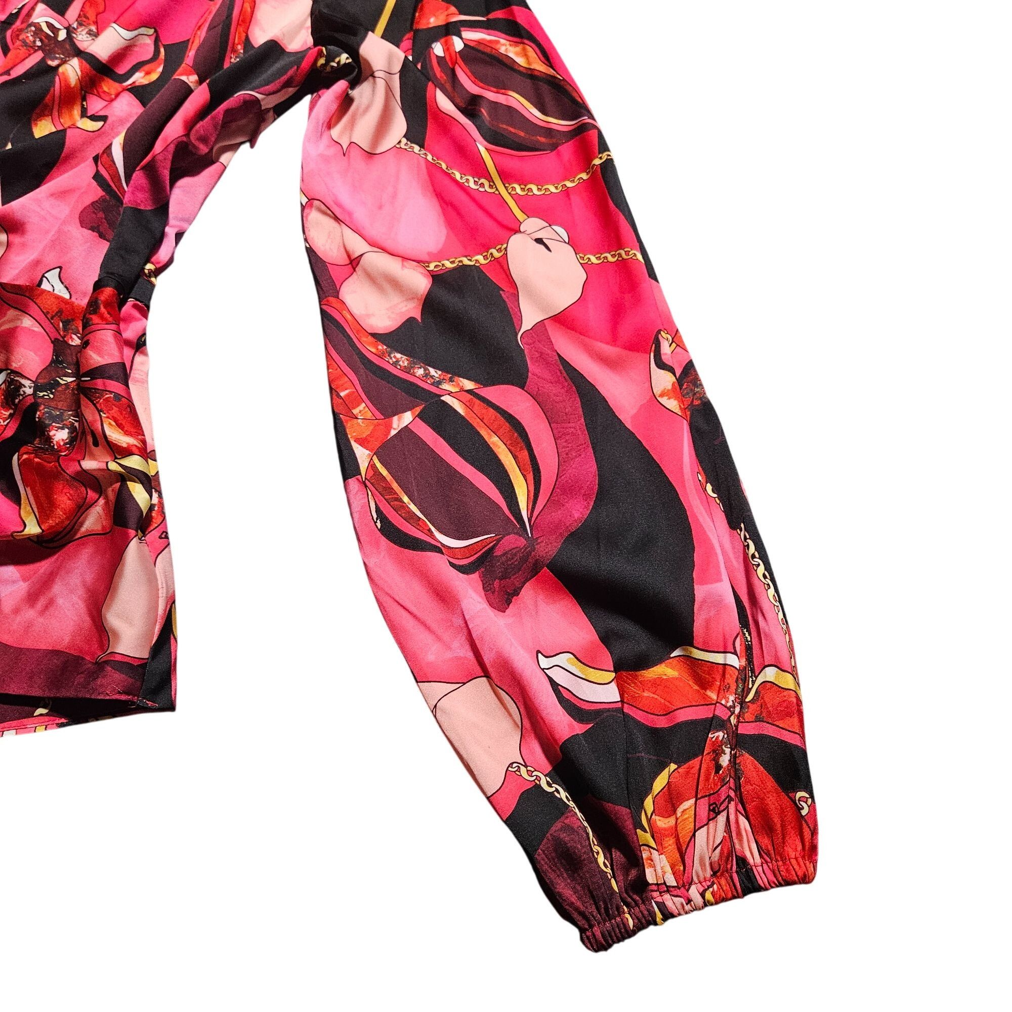 I.N.C INC Women’s Twist Blouse Pink Print 6 Maximalist Power Top N Size M / US 6-8 / IT 42-44 - 9 Thumbnail