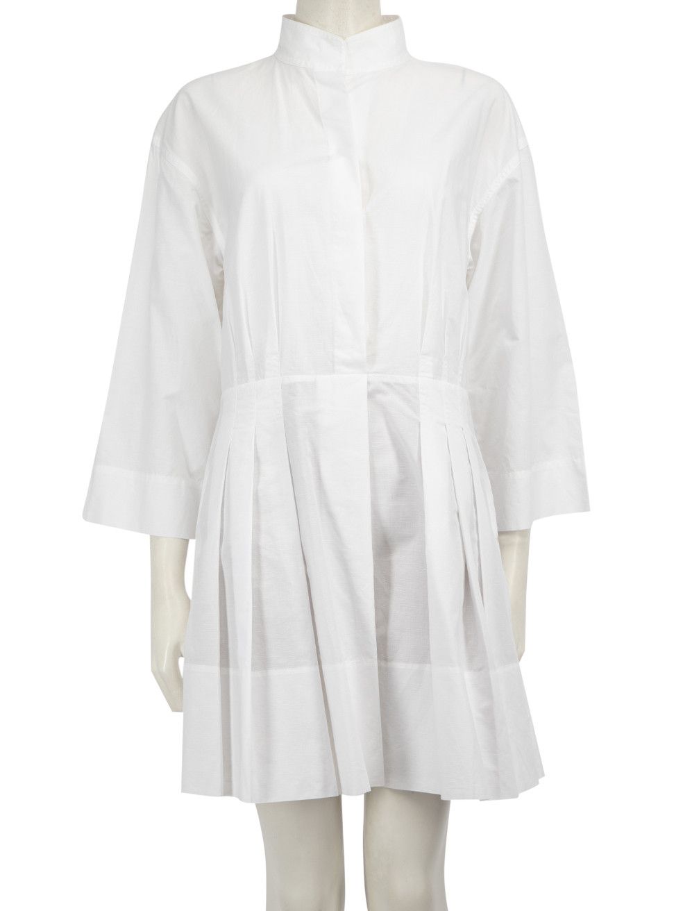 Vince White Pleated Mini Shirt Dress Grailed