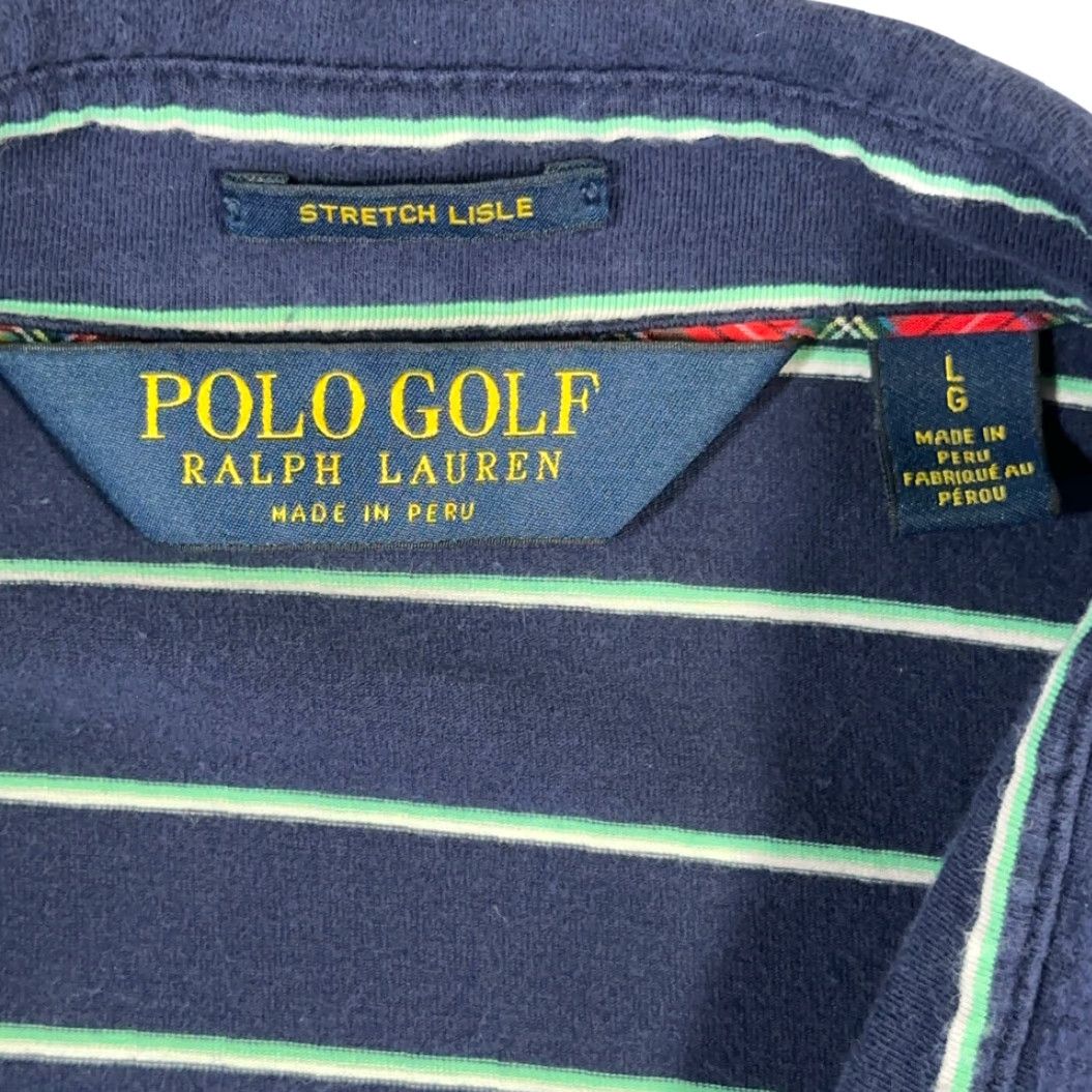 Ralph Lauren VINTAGE Ralph Lauren Polo Golf Shirt Blue Striped The Players Tournament Adult LARGE Size US L / EU 52-54 / 3 - 5 Thumbnail