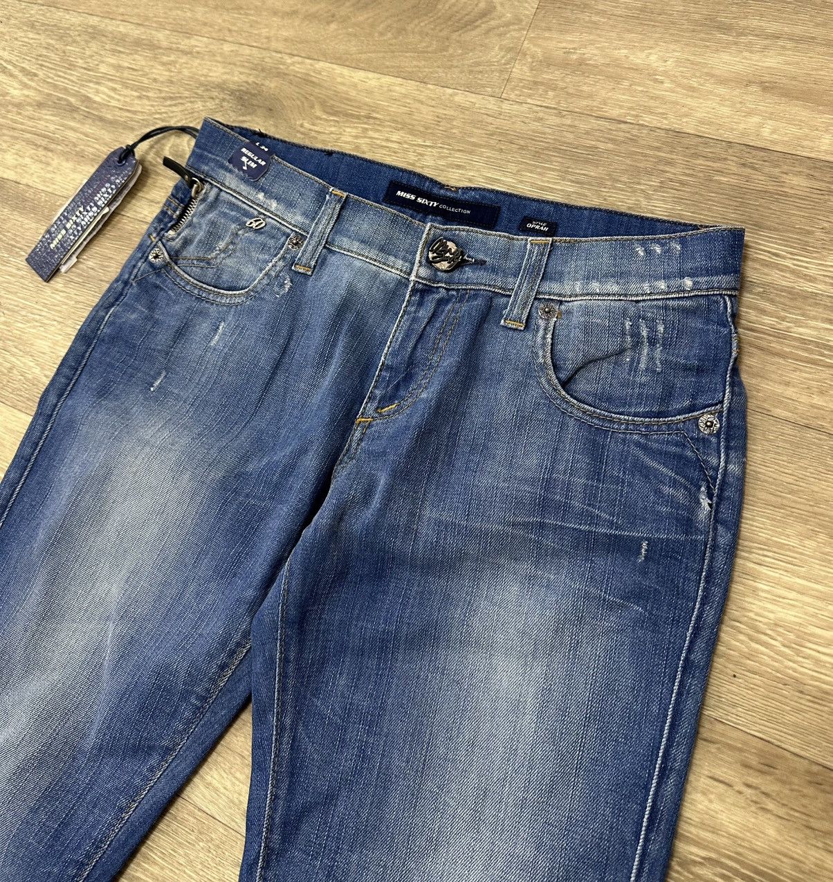 Miss Sixty Women’s Miss Sixty Flared Jeans Size M Blue Avant-Garde Size 28" / US 6 / IT 42 - 3 Thumbnail